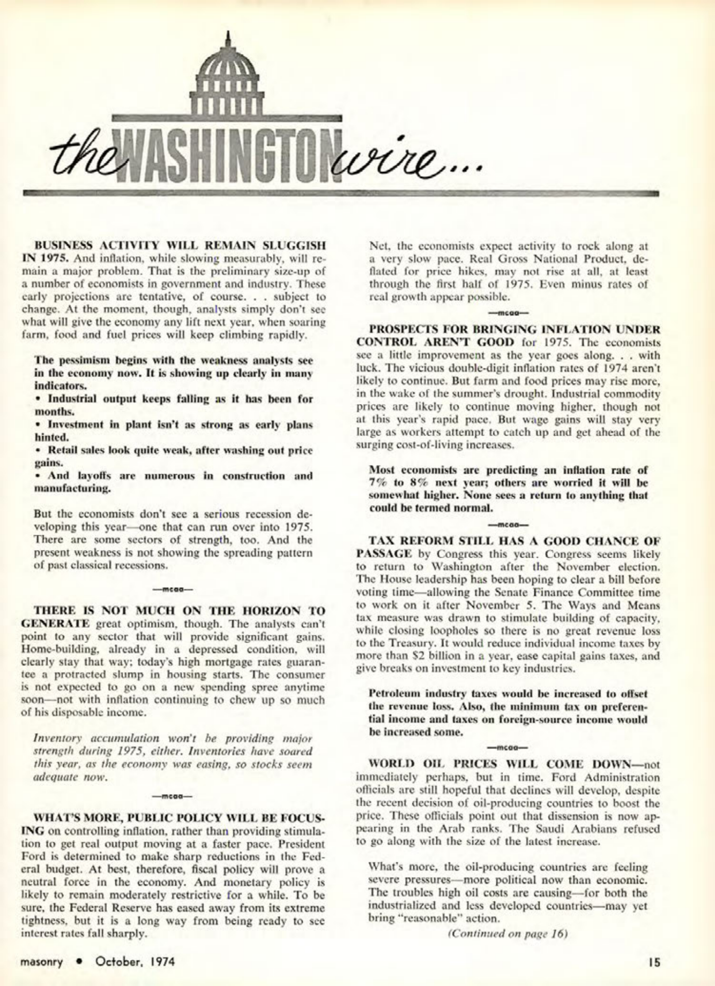 Masonry Magazine October 1974 Page. 14