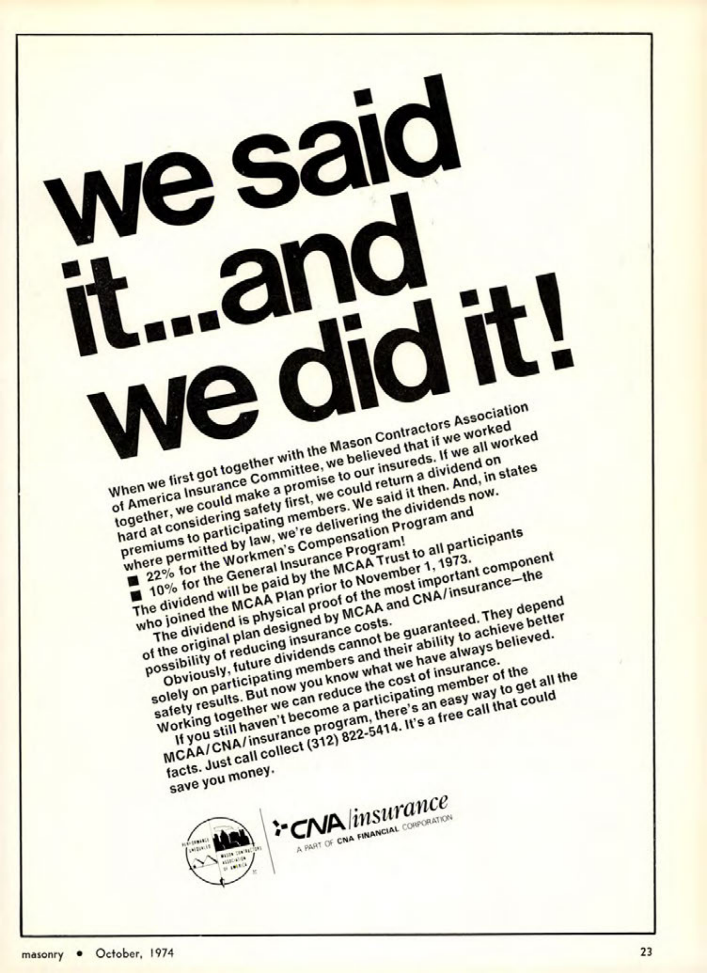 Masonry Magazine October 1974 Page. 22