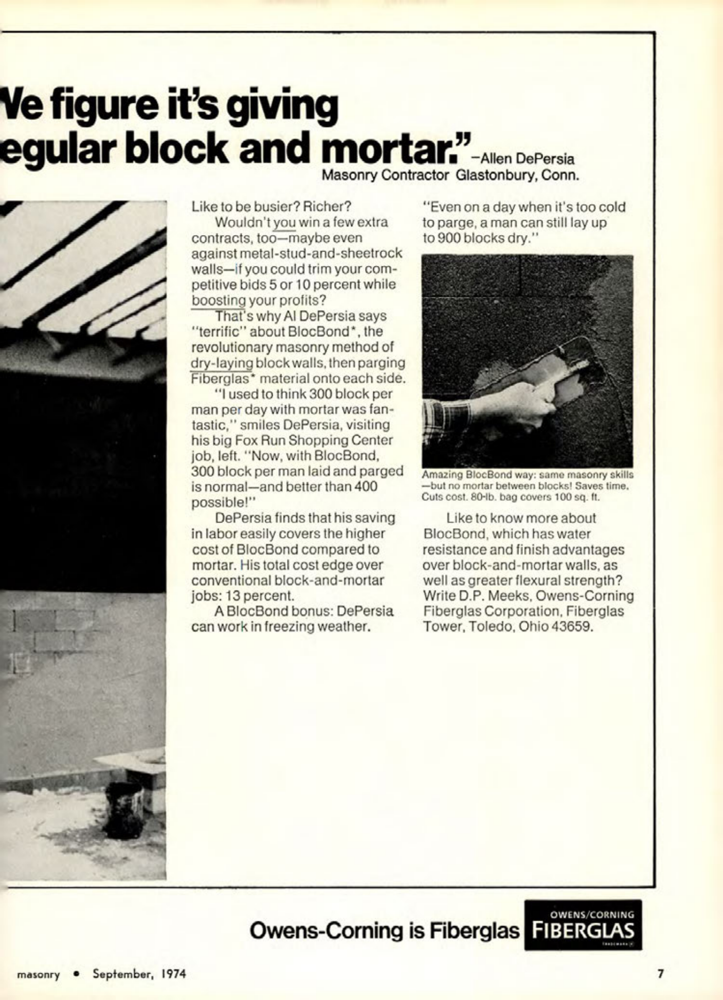 Masonry Magazine September 1974 Page. 7