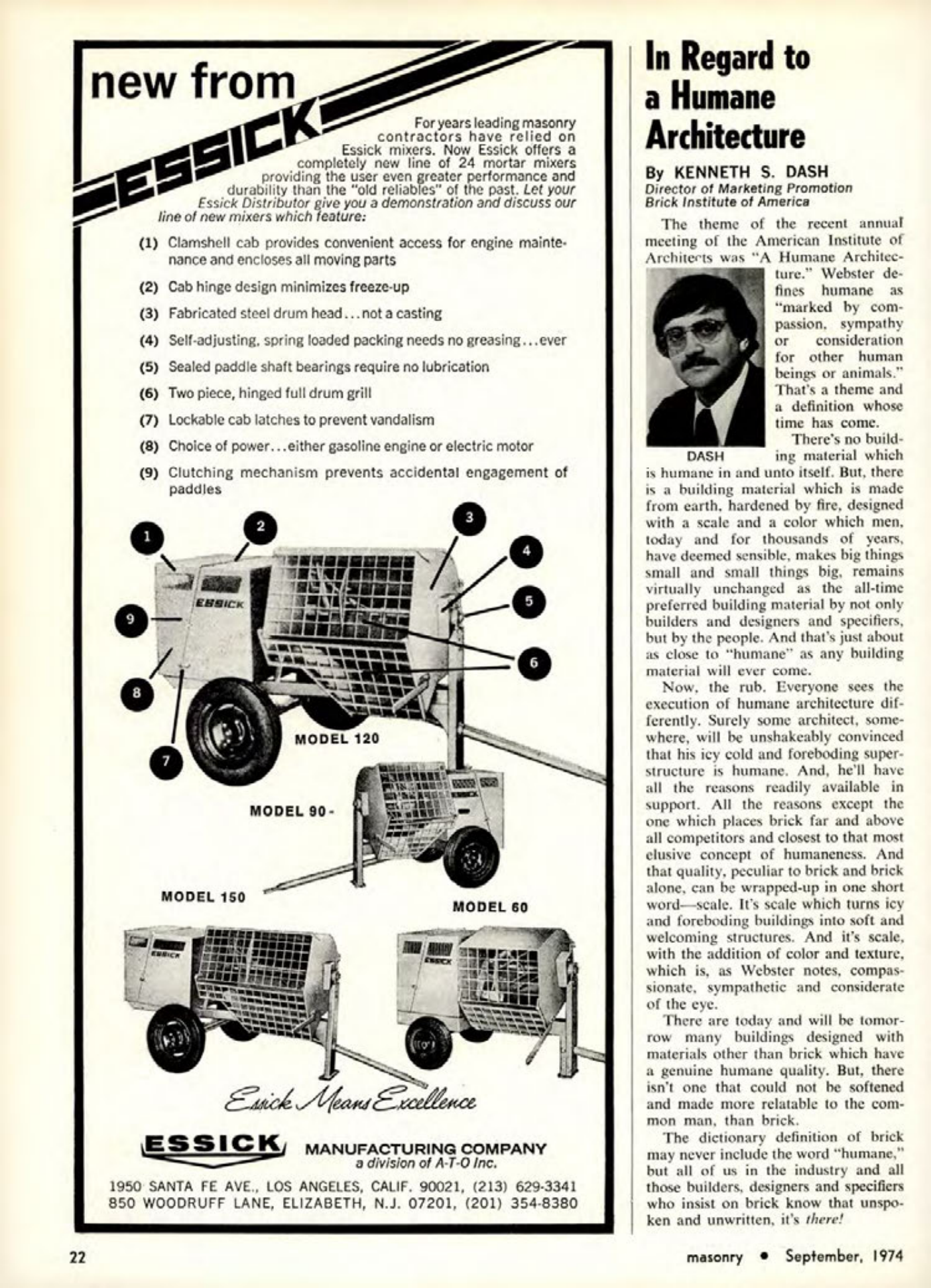 Masonry Magazine September 1974 Page. 22