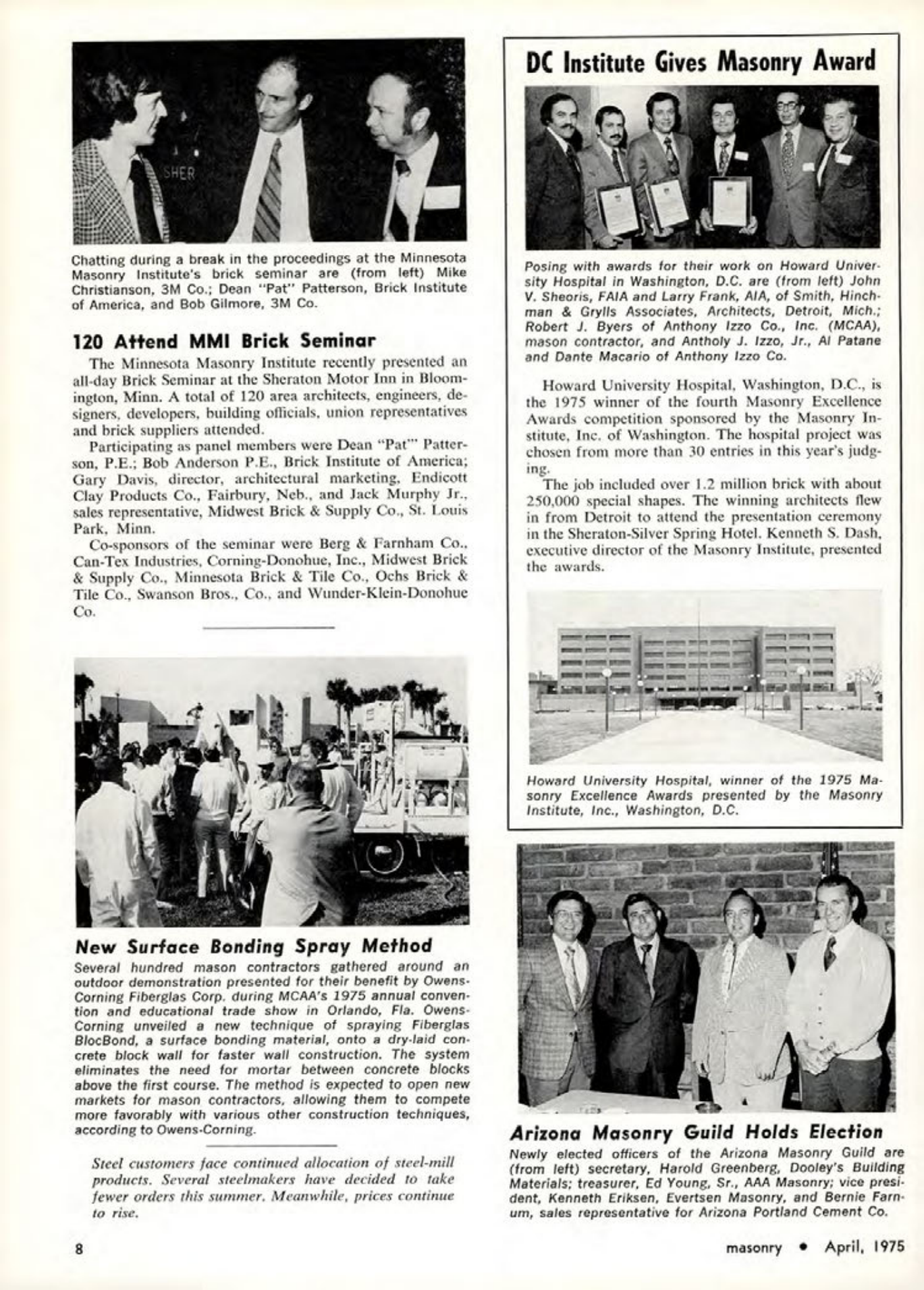 Masonry Magazine April 1975 Page. 8
