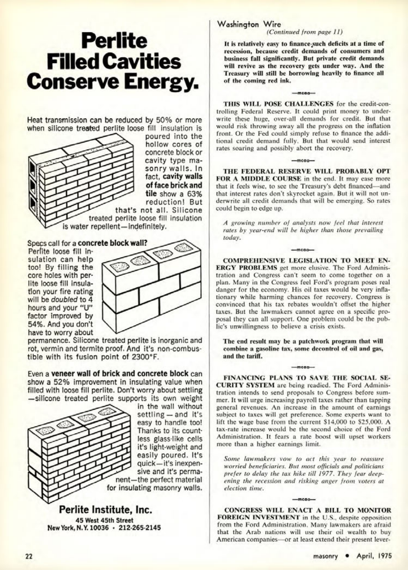 Masonry Magazine April 1975 Page. 22