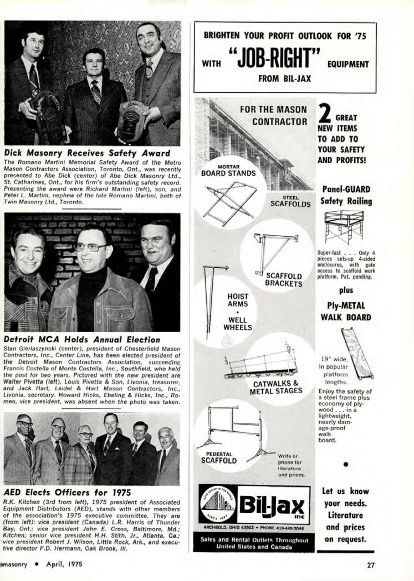 Masonry Magazine April 1975 Page. 27