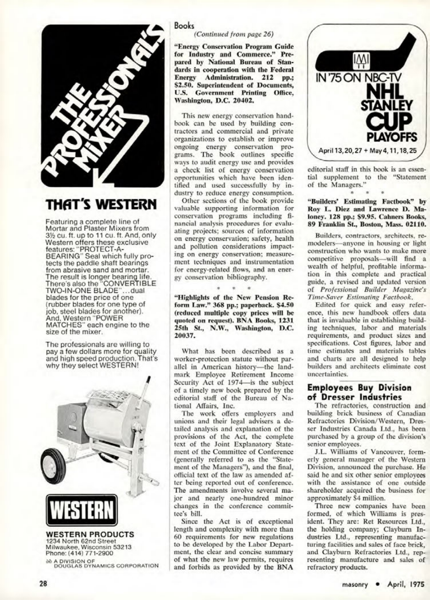 Masonry Magazine April 1975 Page. 28