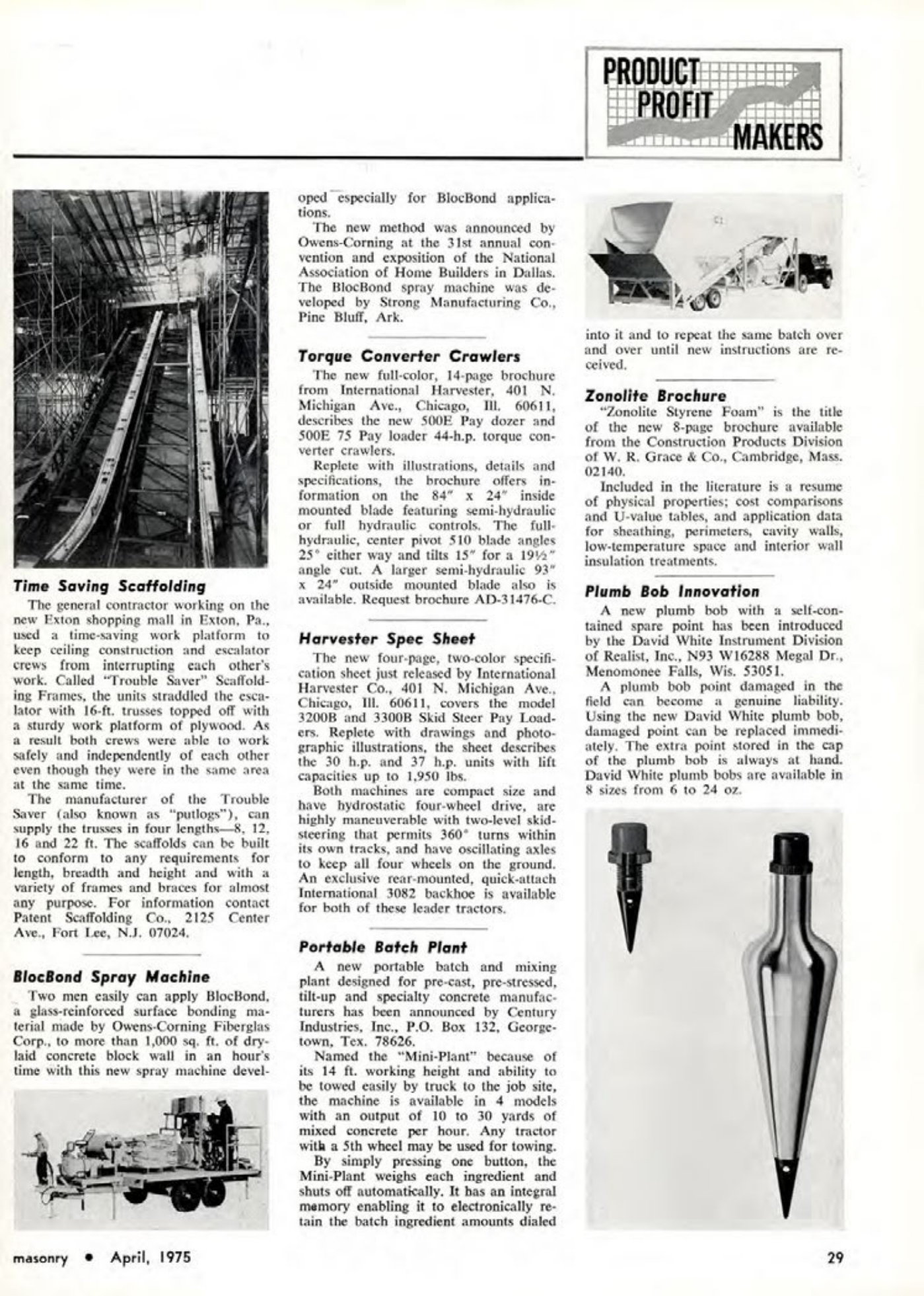 Masonry Magazine April 1975 Page. 29