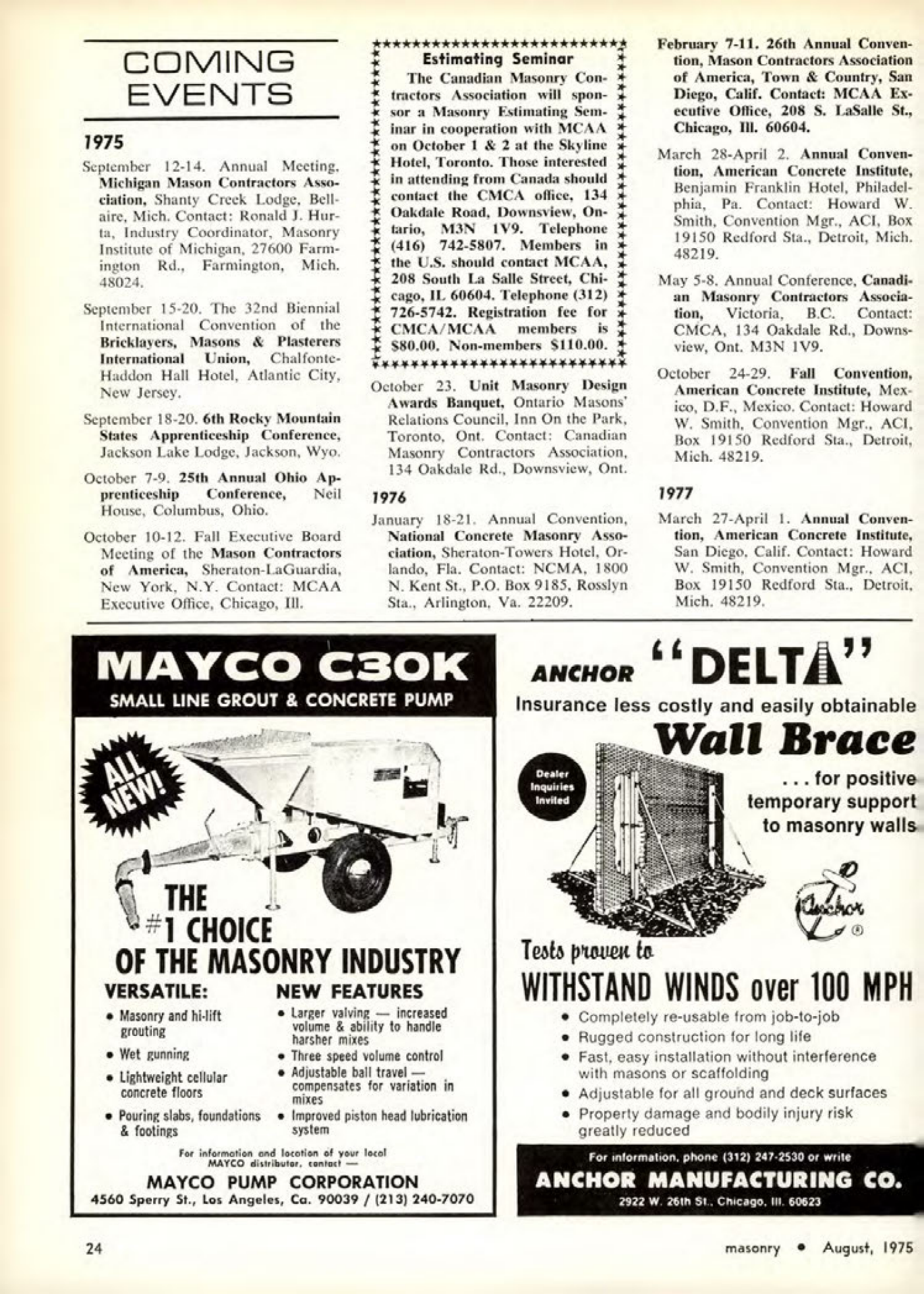 Masonry Magazine August 1975 Page. 24