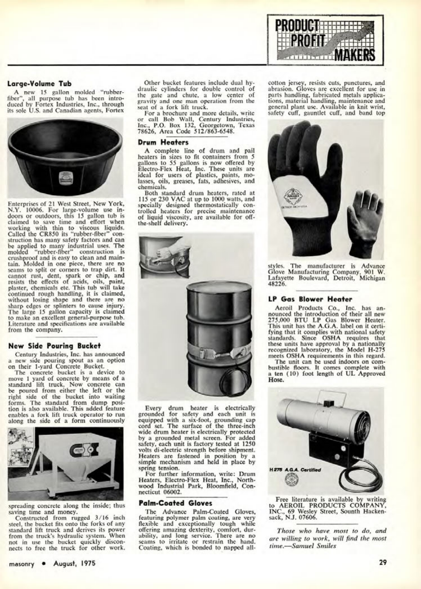 Masonry Magazine August 1975 Page. 29