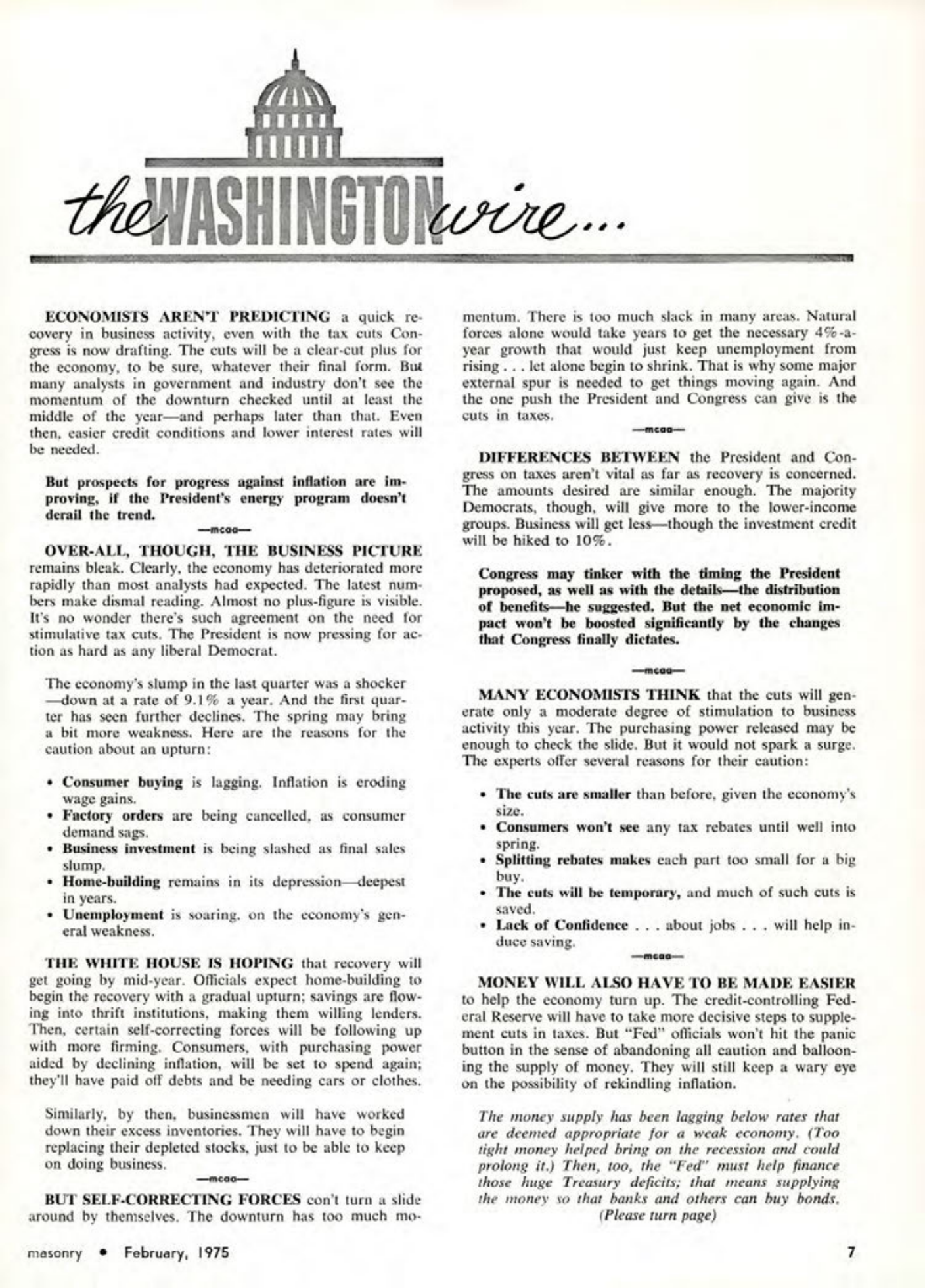 Masonry Magazine February 1975 Page. 7