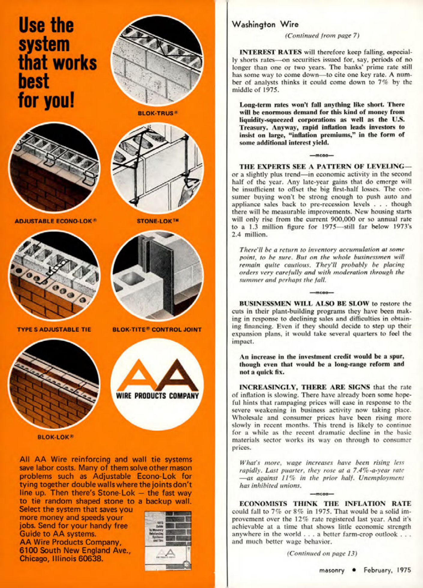 Masonry Magazine February 1975 Page. 8