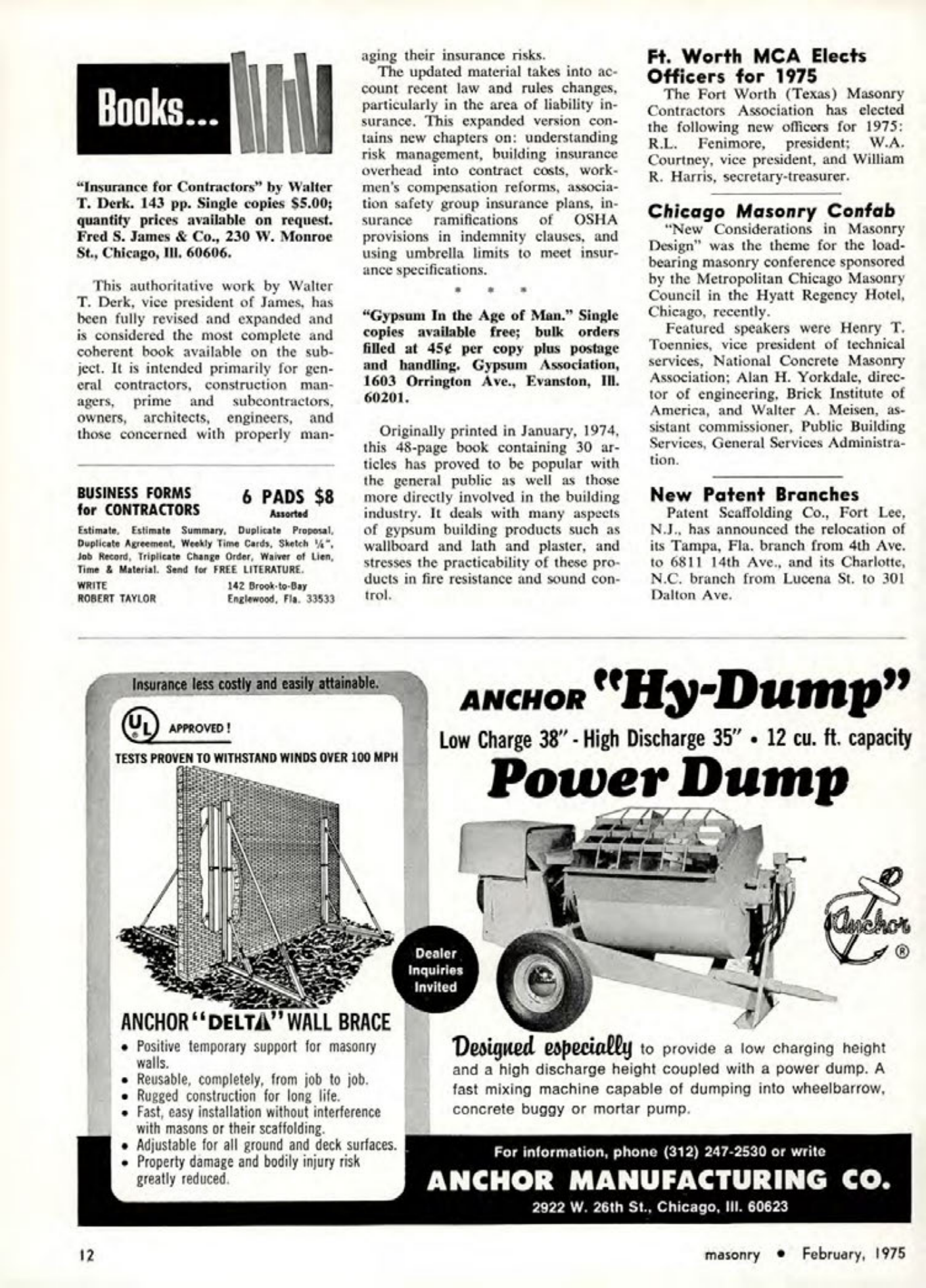 Masonry Magazine February 1975 Page. 12