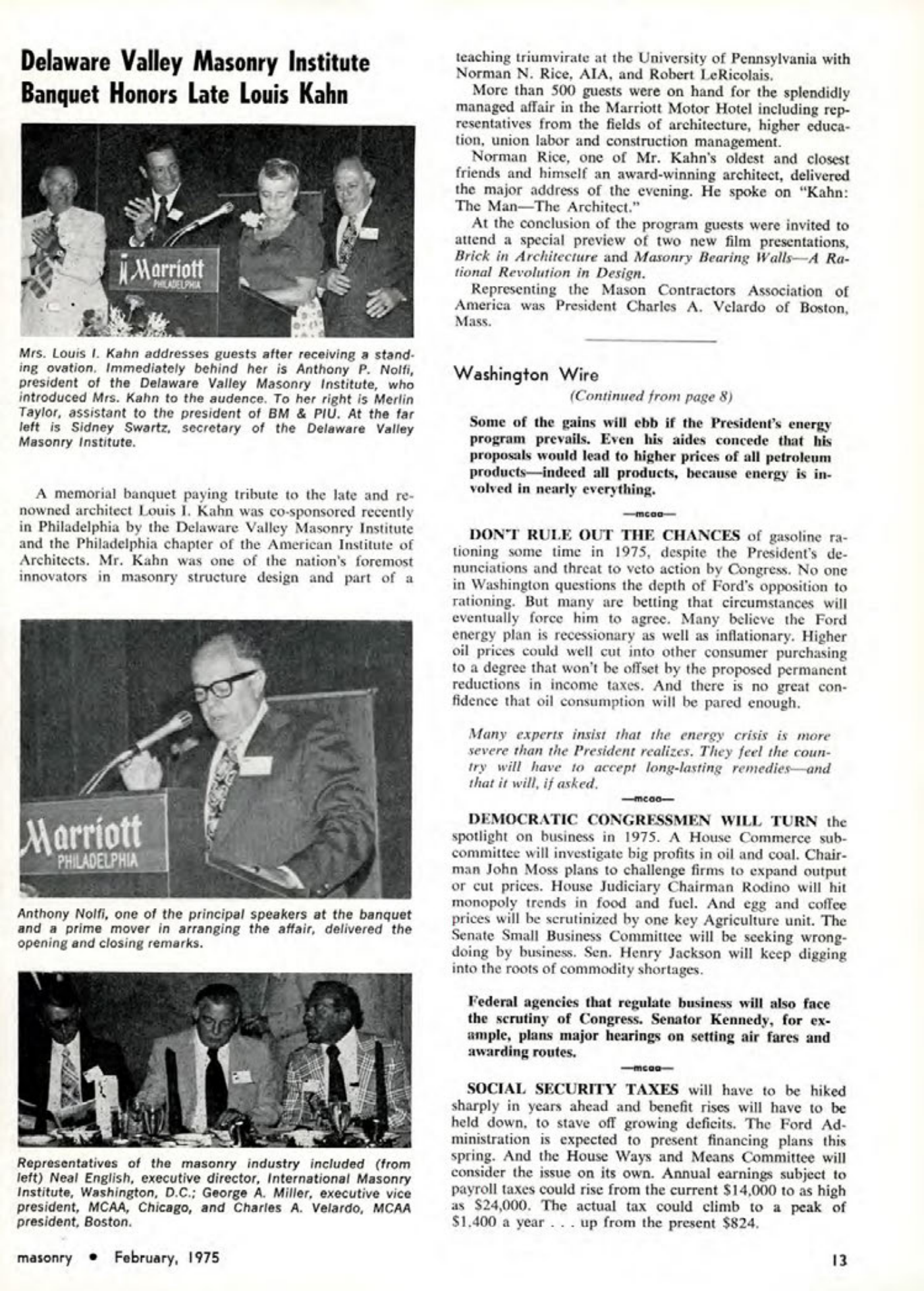 Masonry Magazine February 1975 Page. 13