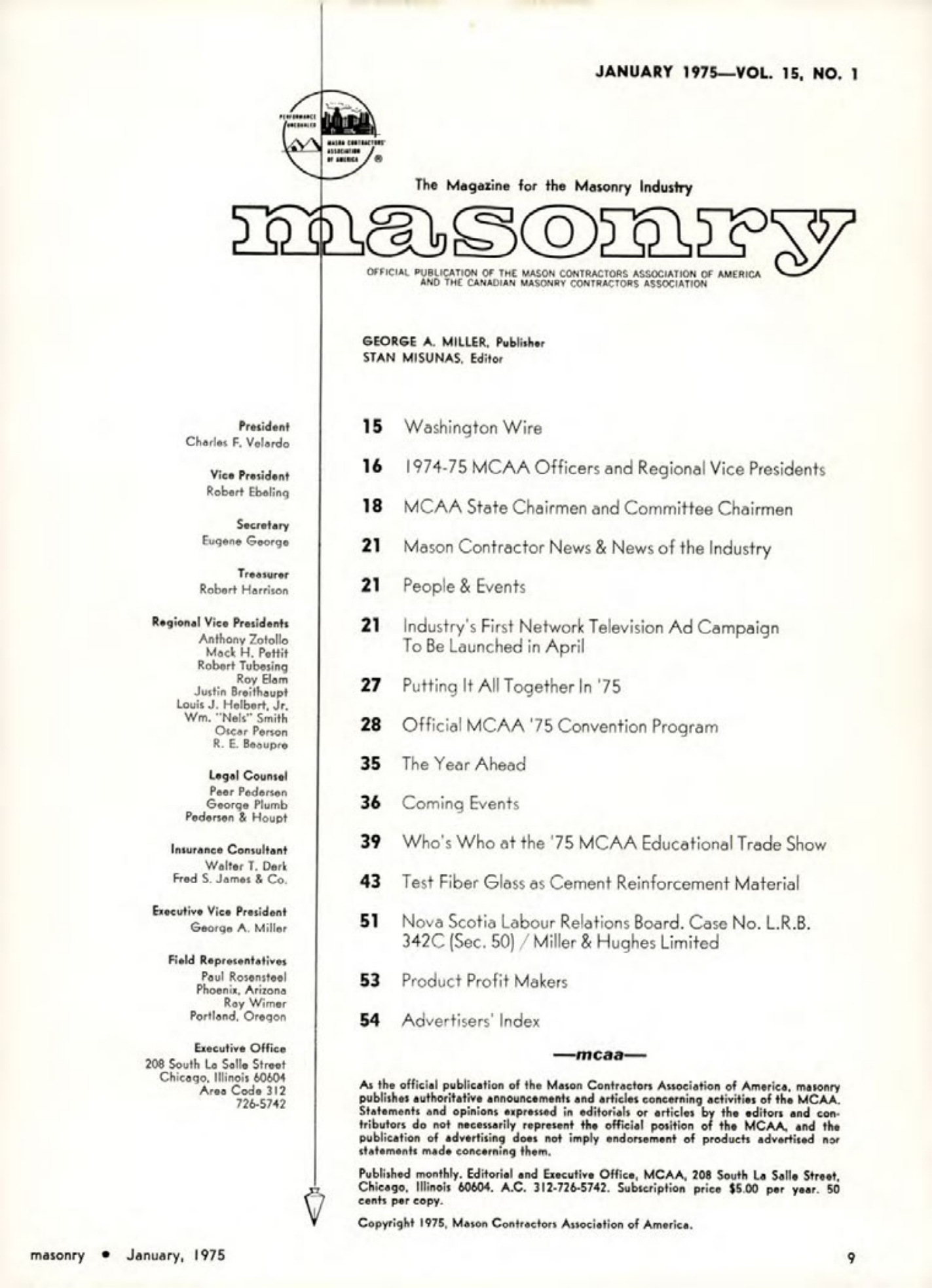 Masonry Magazine January 1975 Page. 9