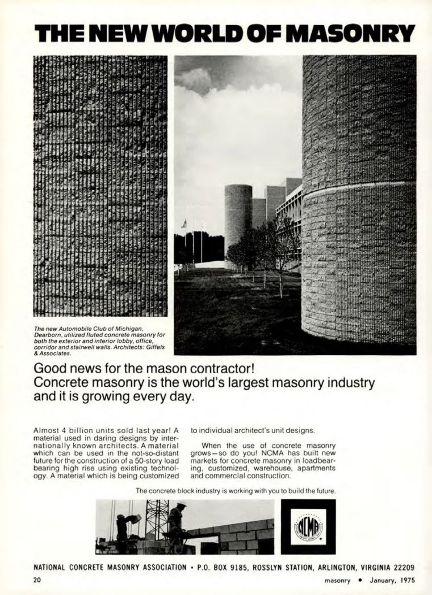 Masonry Magazine January 1975 Page.20