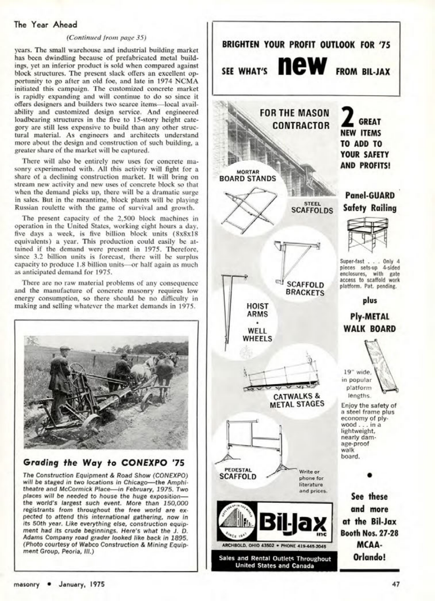 Masonry Magazine January 1975 Page. 47