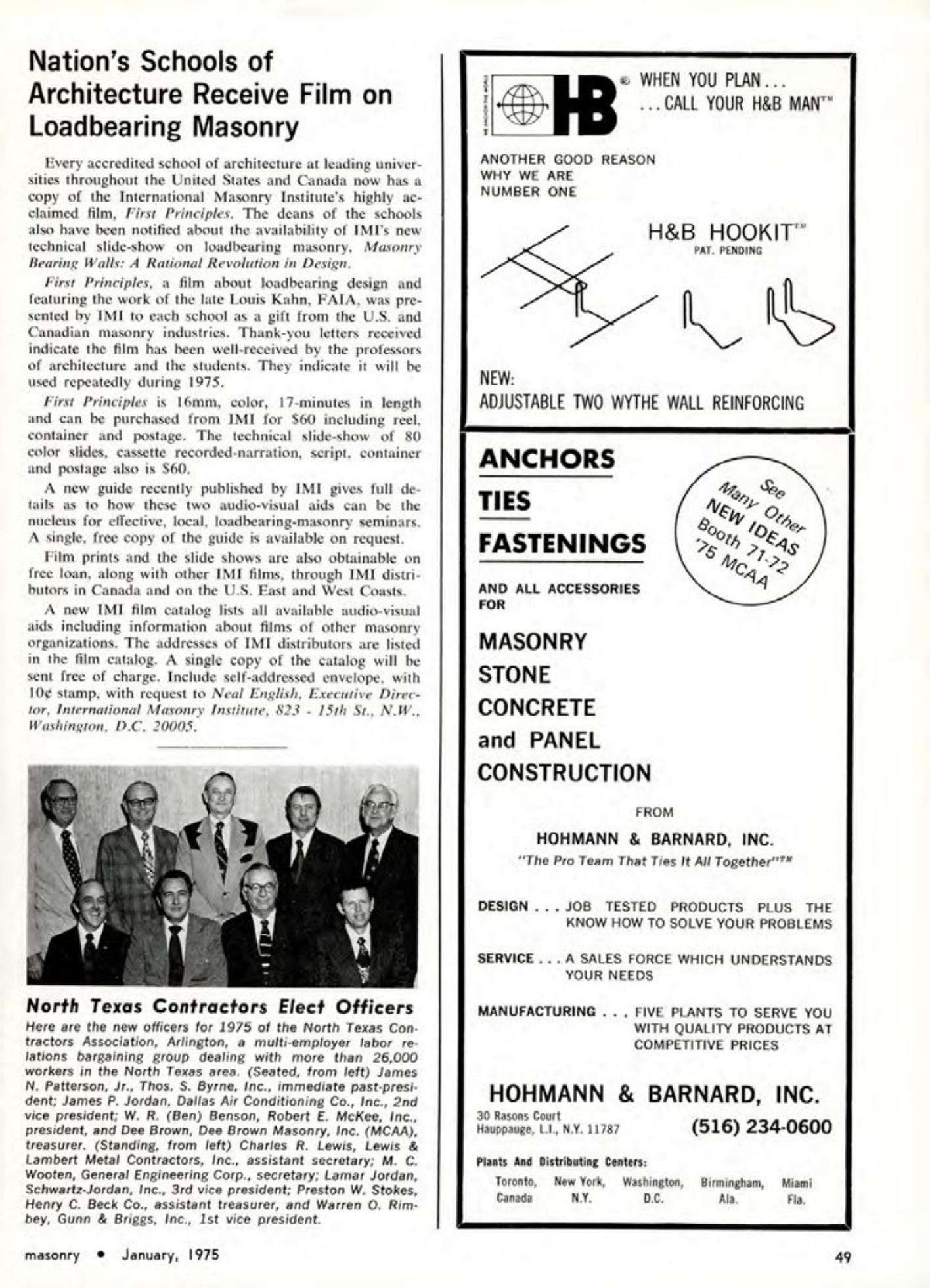 Masonry Magazine January 1975 Page. 49