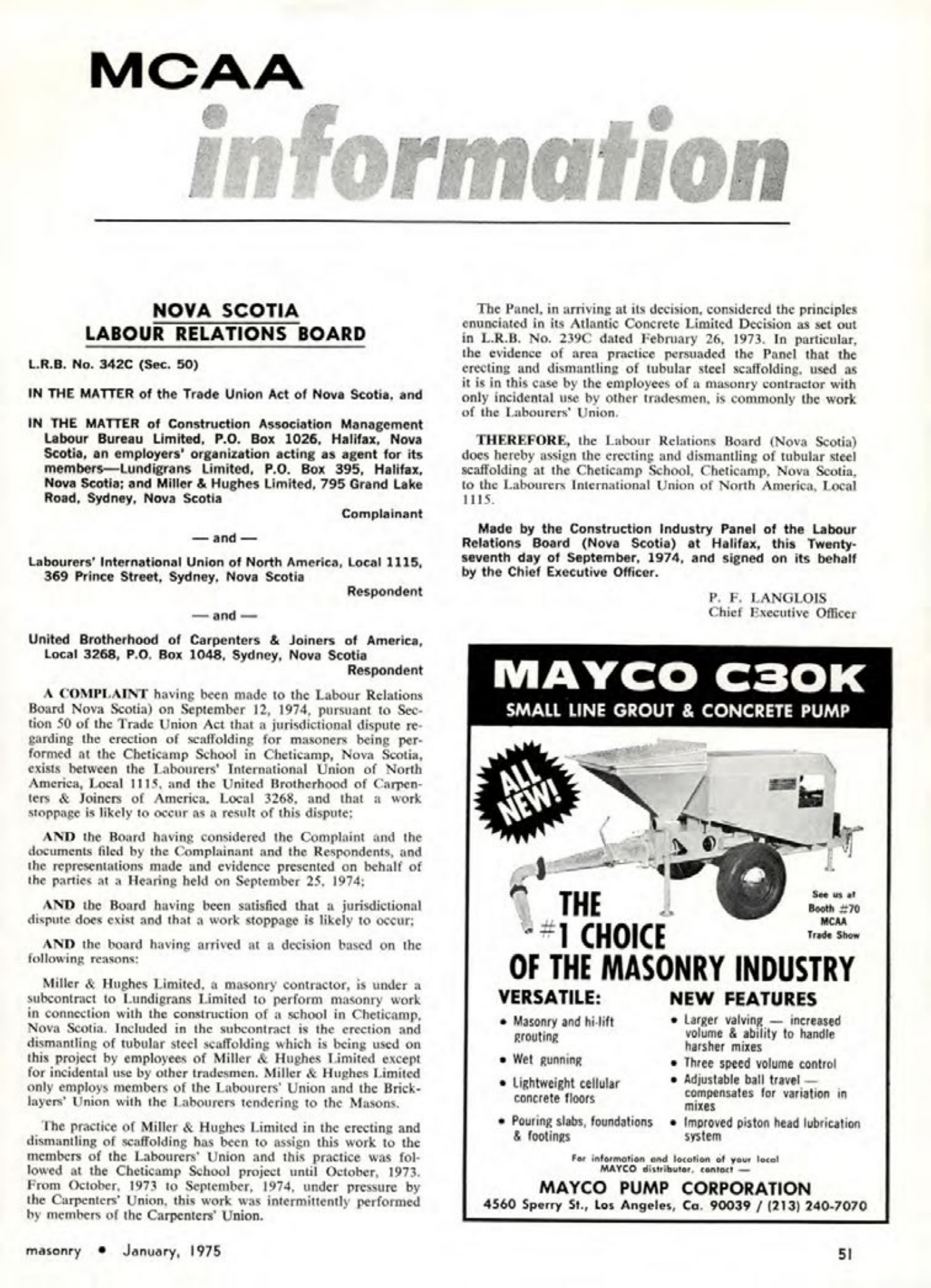 Masonry Magazine January 1975 Page. 51
