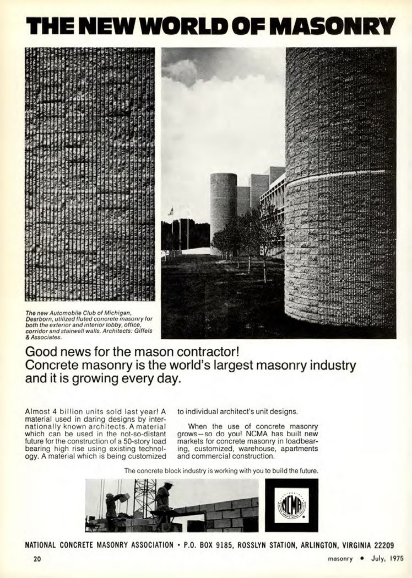 Masonry Magazine July 1975 Page. 20