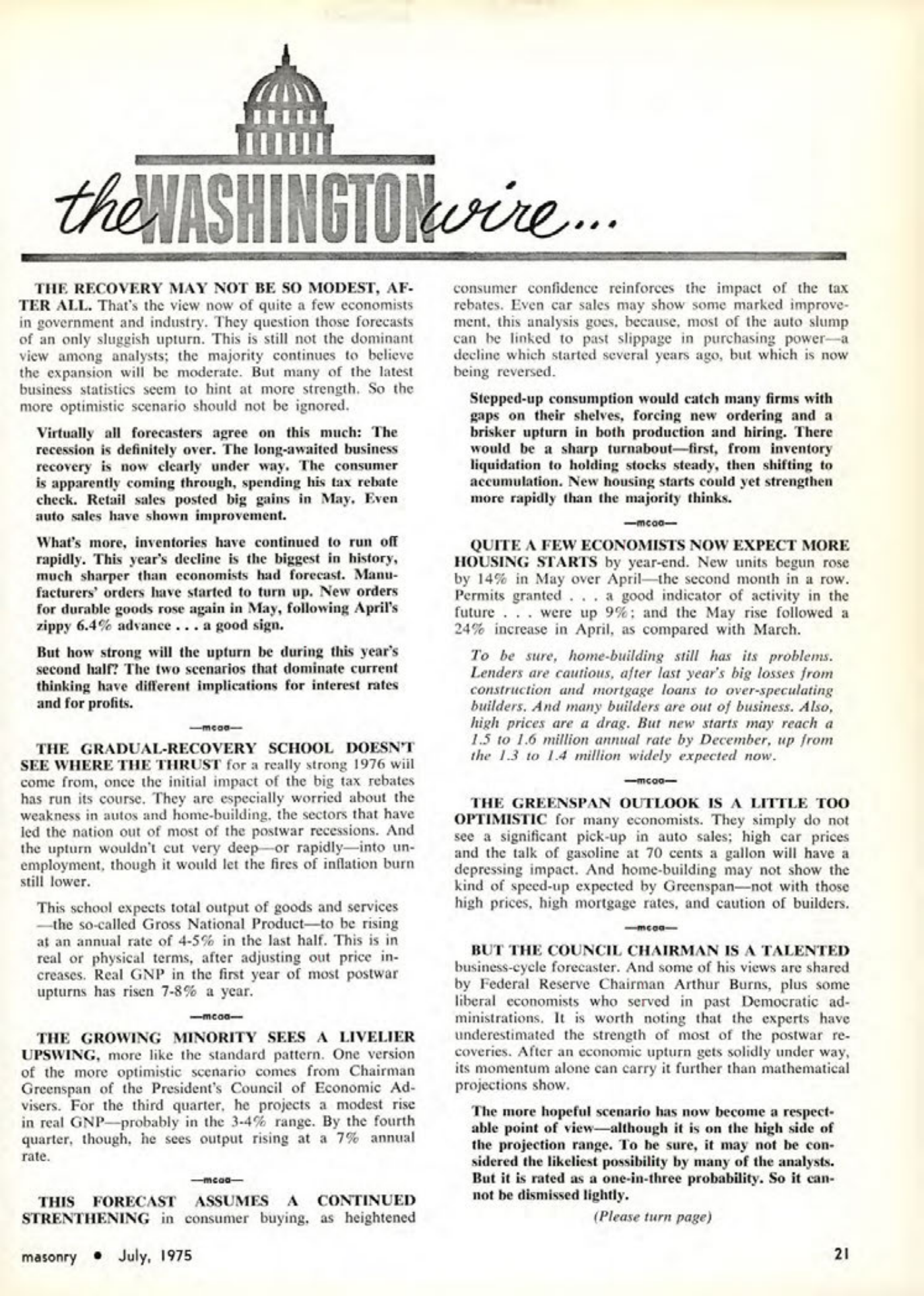 Masonry Magazine July 1975 Page. 21