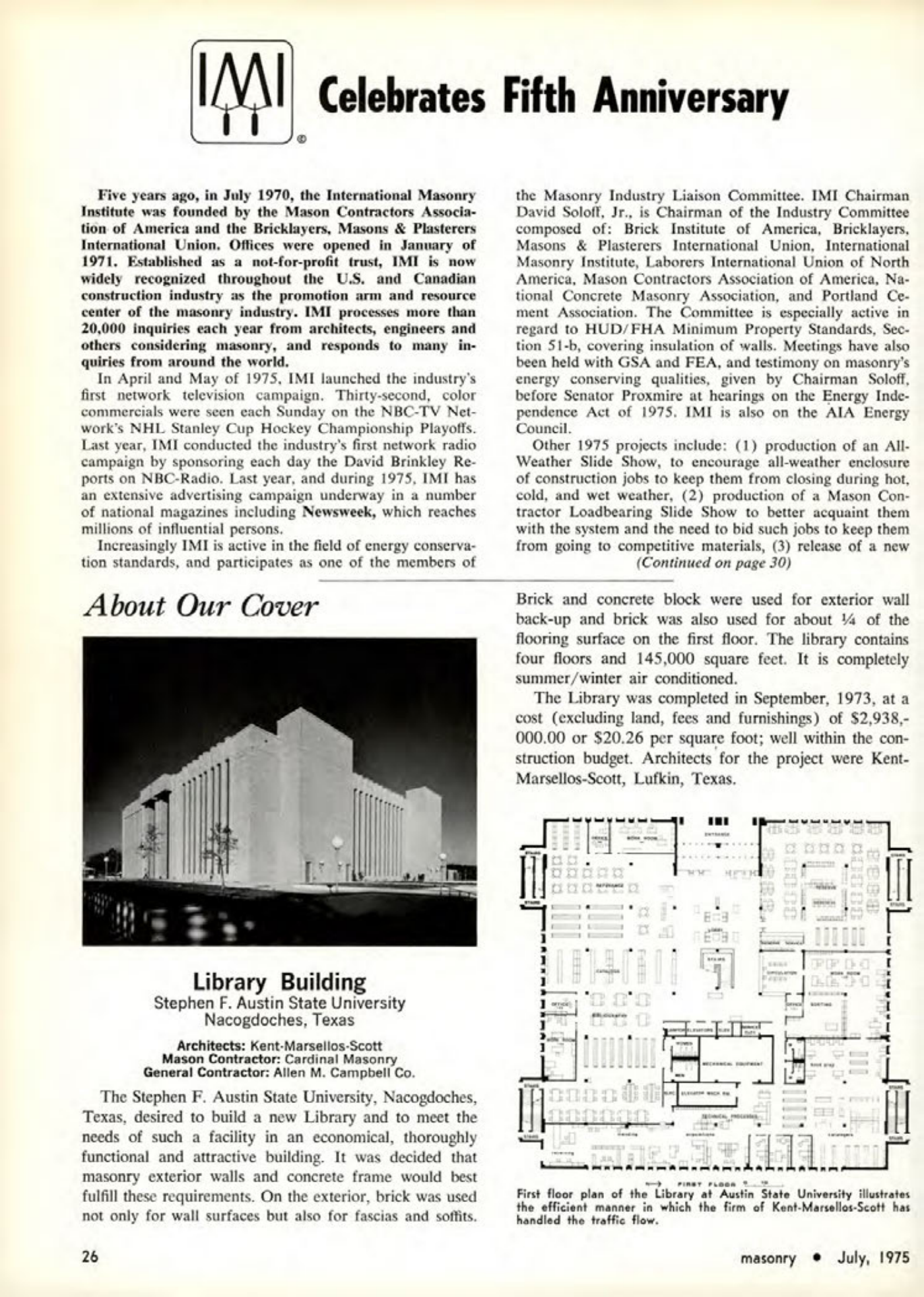 Masonry Magazine July 1975 Page. 26