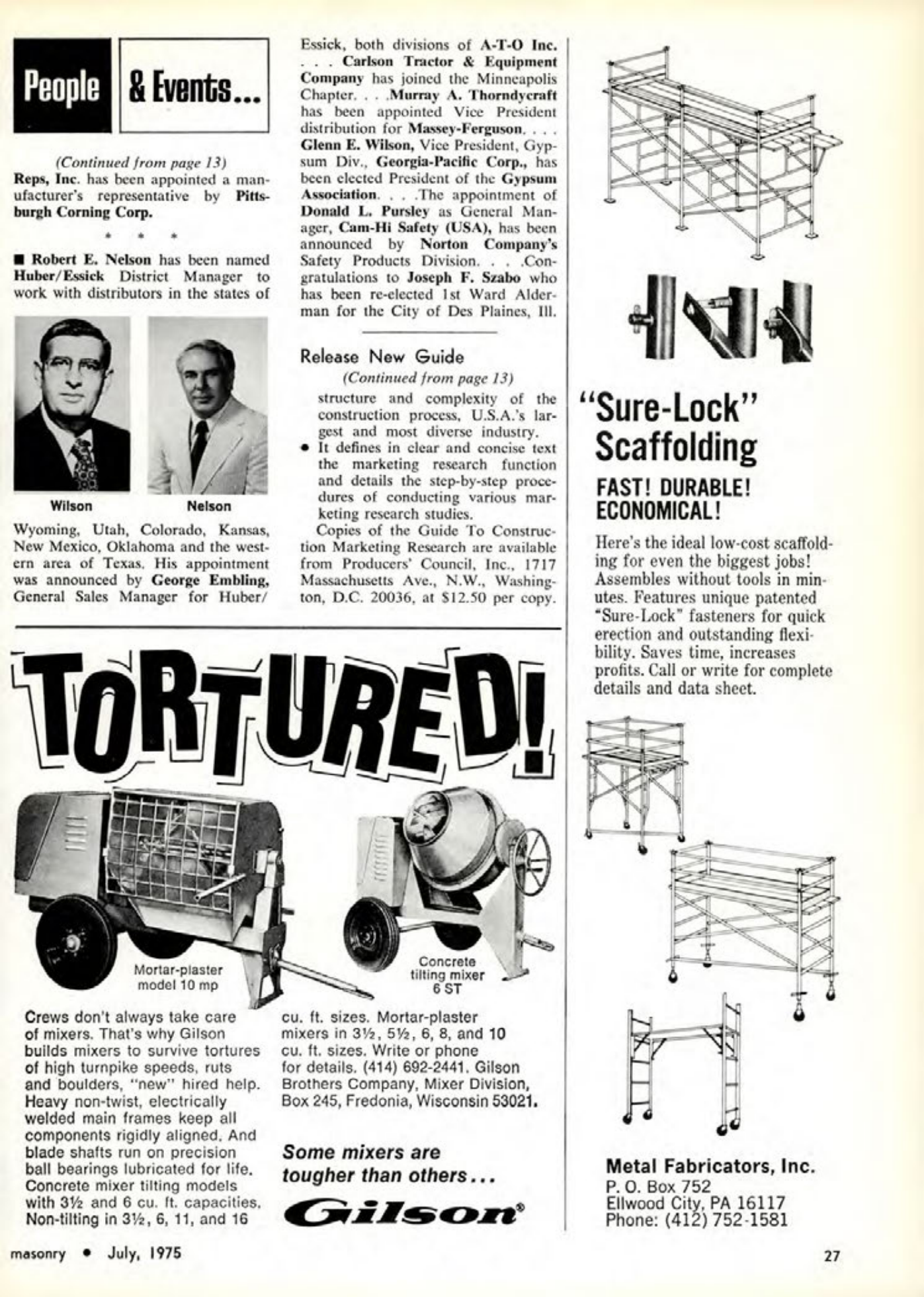 Masonry Magazine July 1975 Page. 27