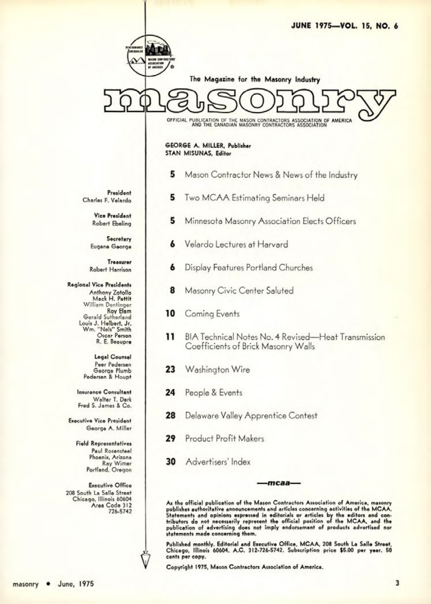 Masonry Magazine June 1975 Page. 3