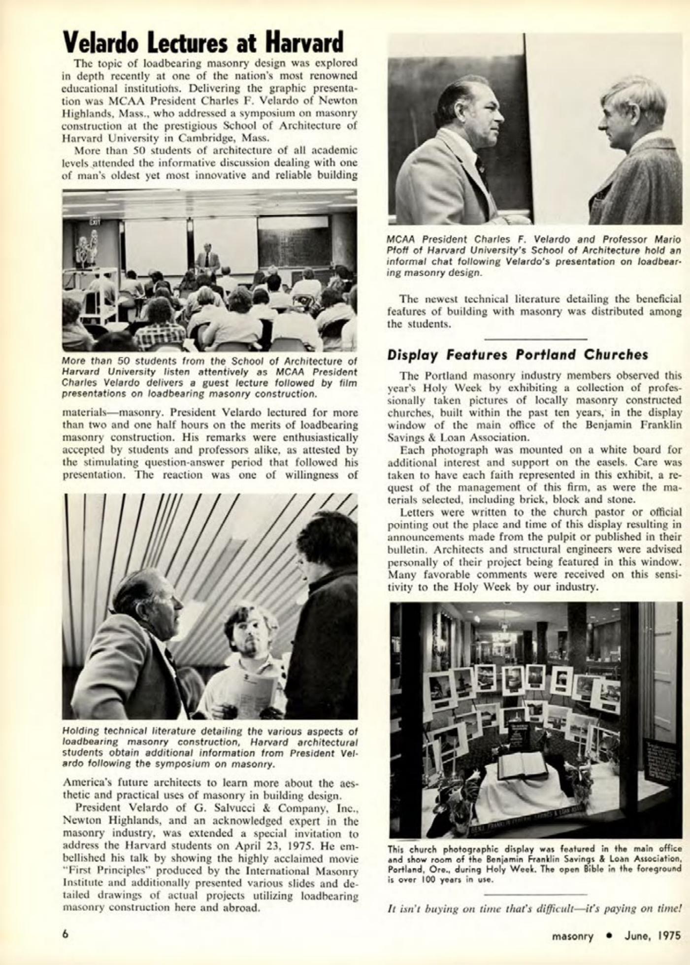 Masonry Magazine June 1975 Page. 6