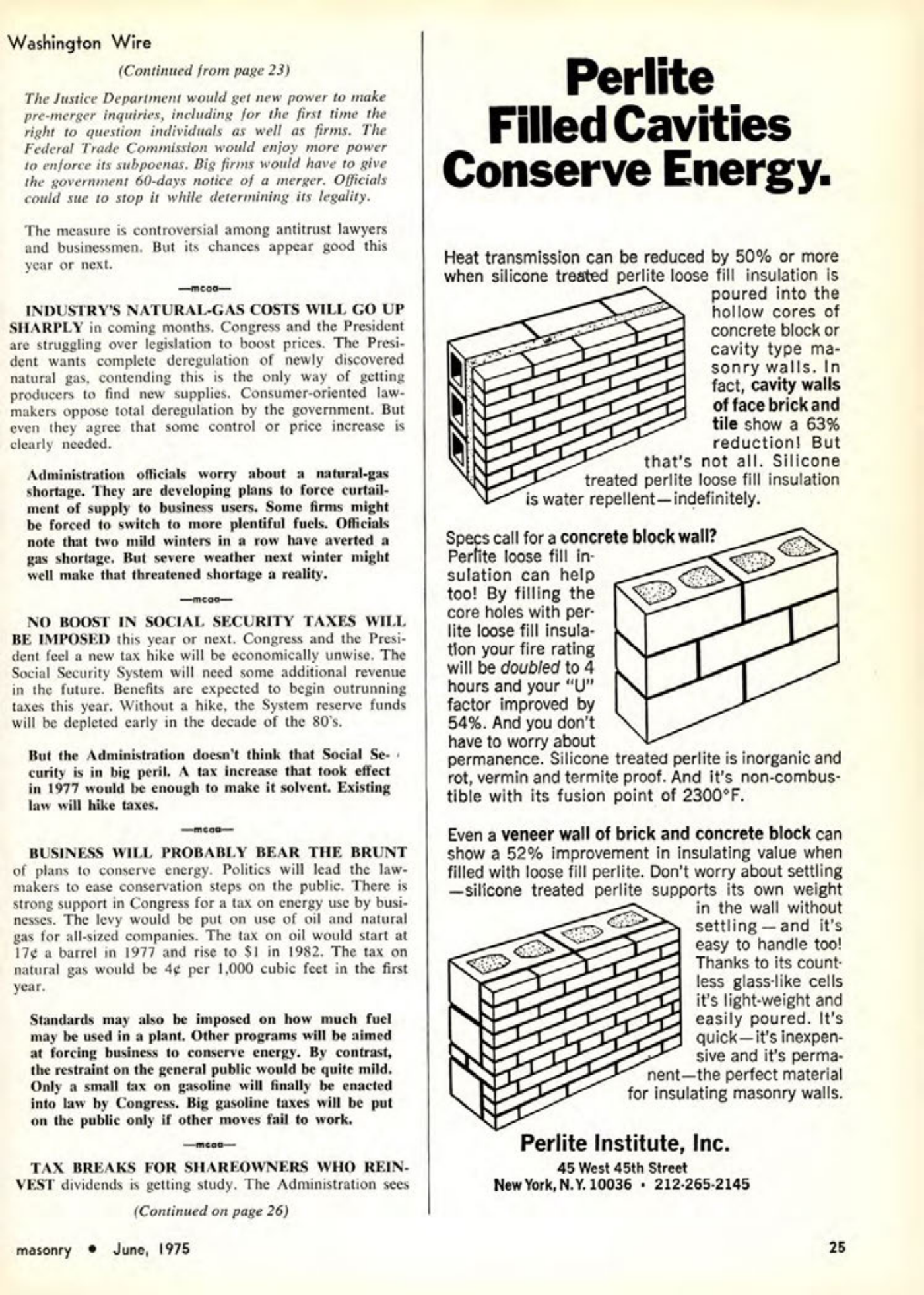 Masonry Magazine June 1975 Page. 25
