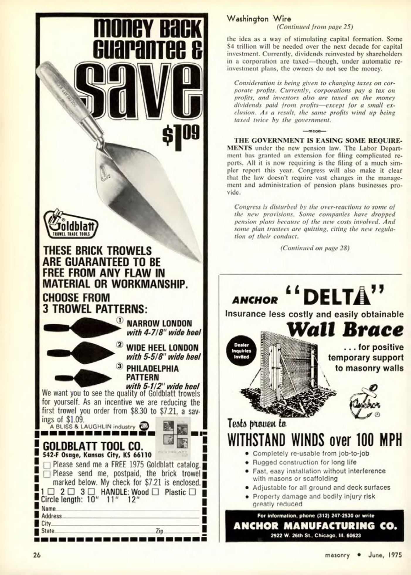 Masonry Magazine June 1975 Page. 26