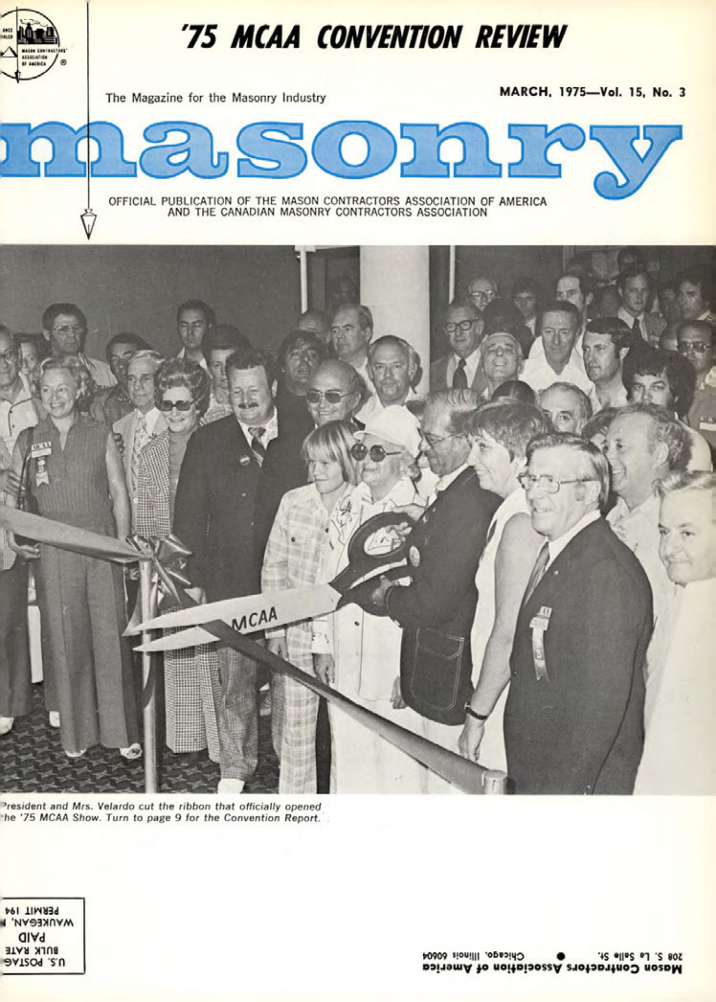 Masonry Magazine March 1975 Page. 1