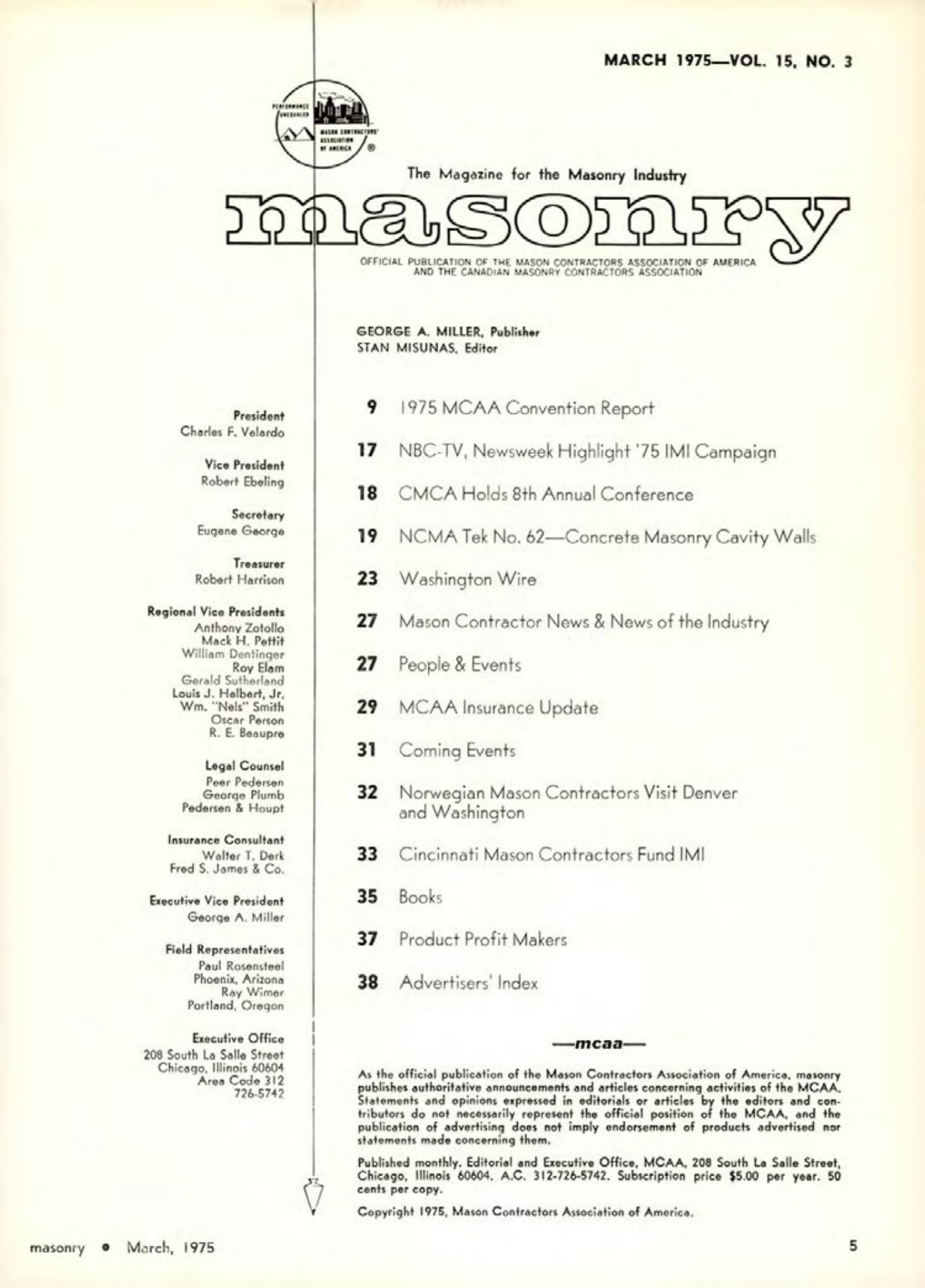 Masonry Magazine March 1975 Page. 5