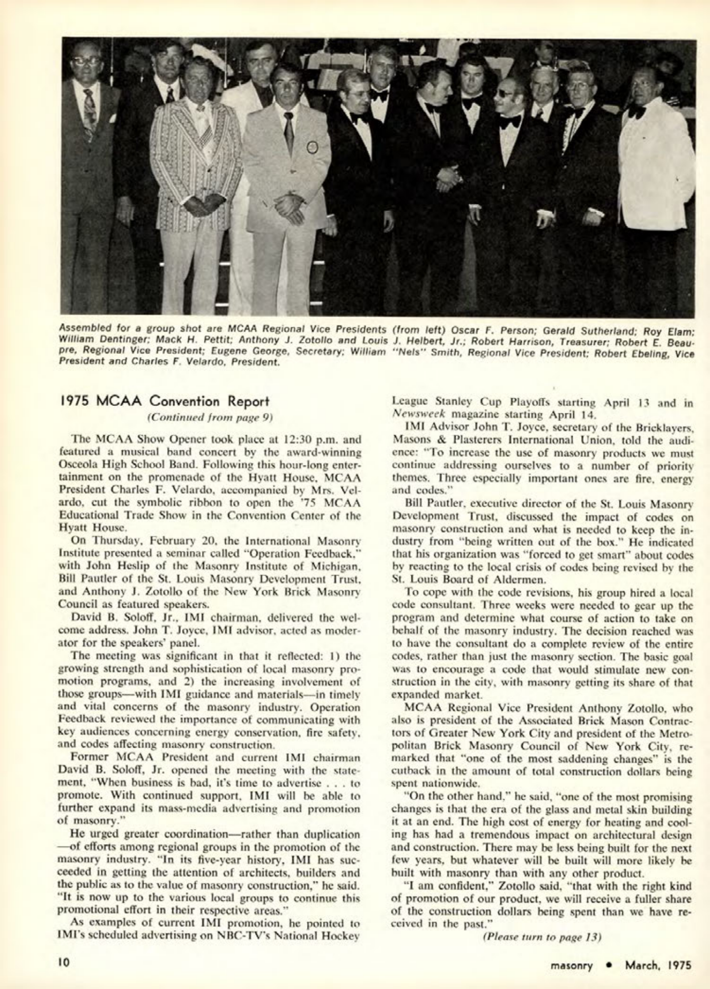 Masonry Magazine March 1975 Page. 10