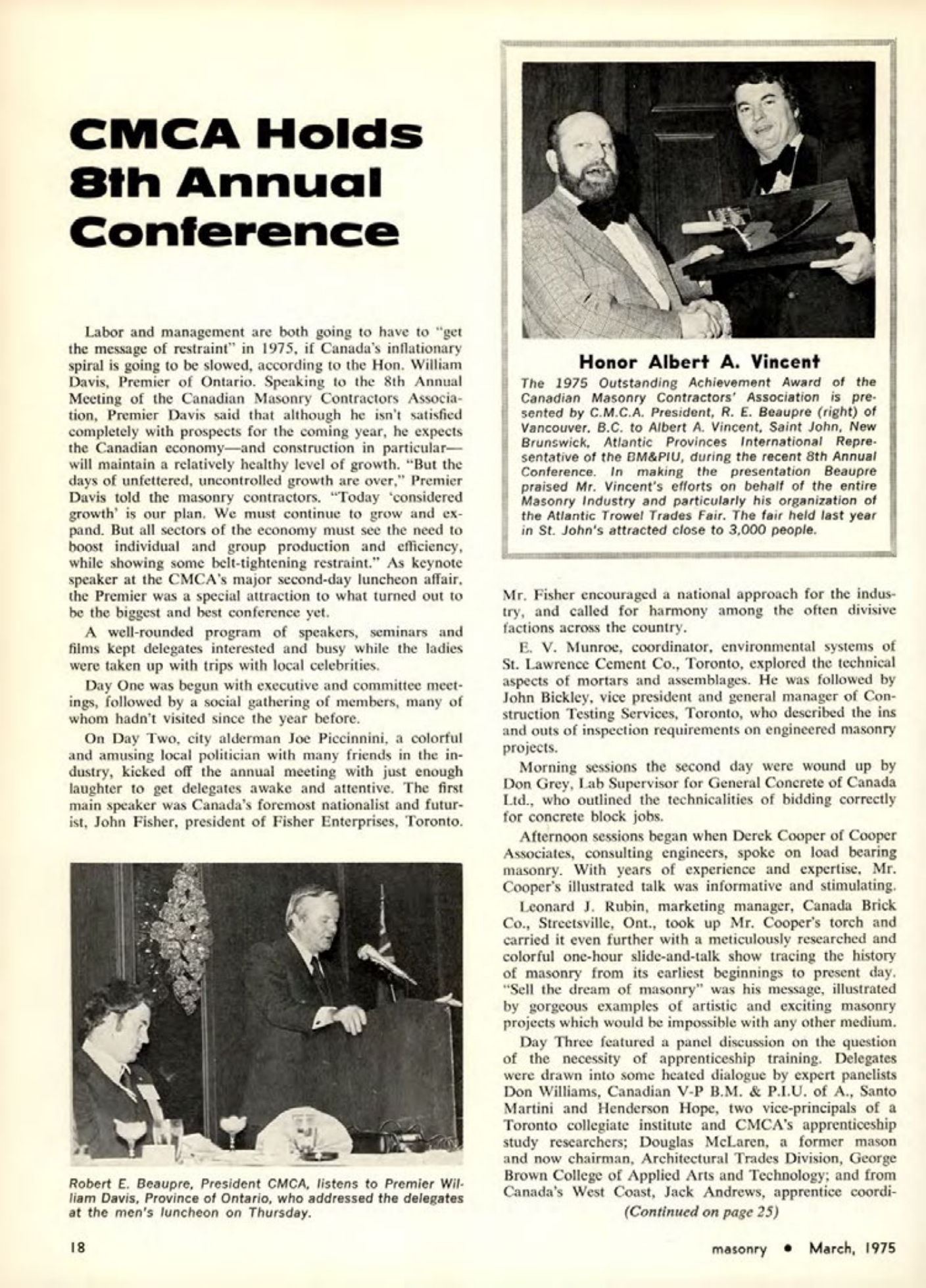 Masonry Magazine March 1975 Page. 18