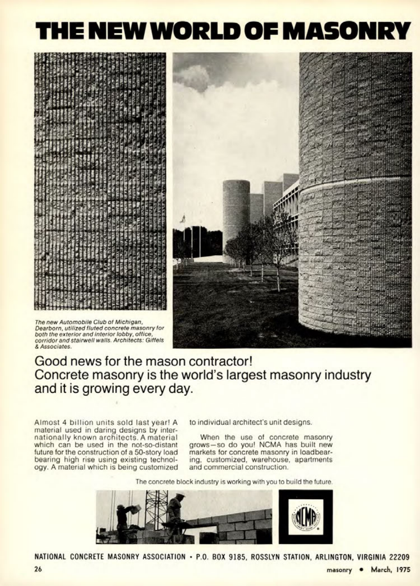 Masonry Magazine March 1975 Page. 26