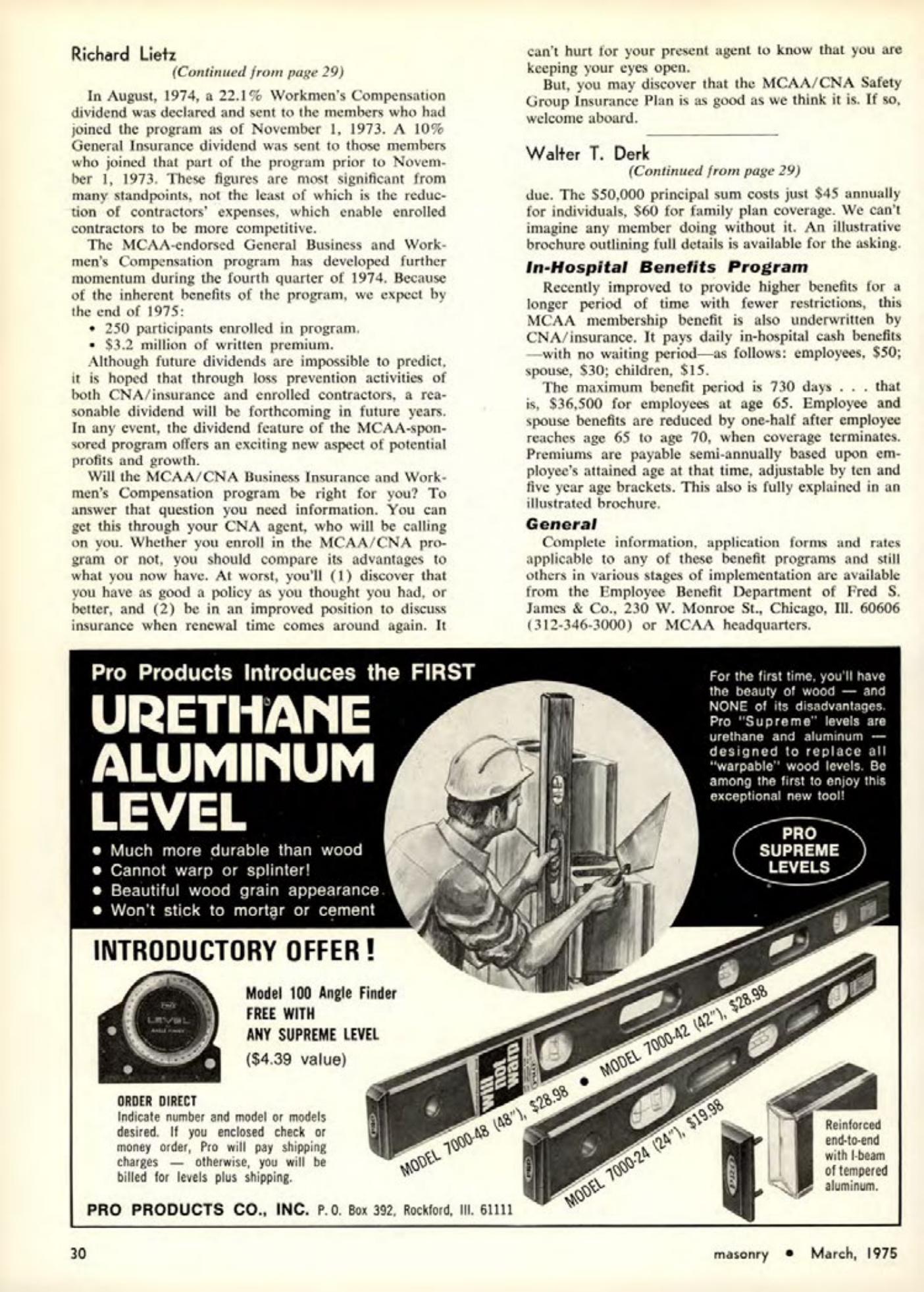 Masonry Magazine March 1975 Page. 30