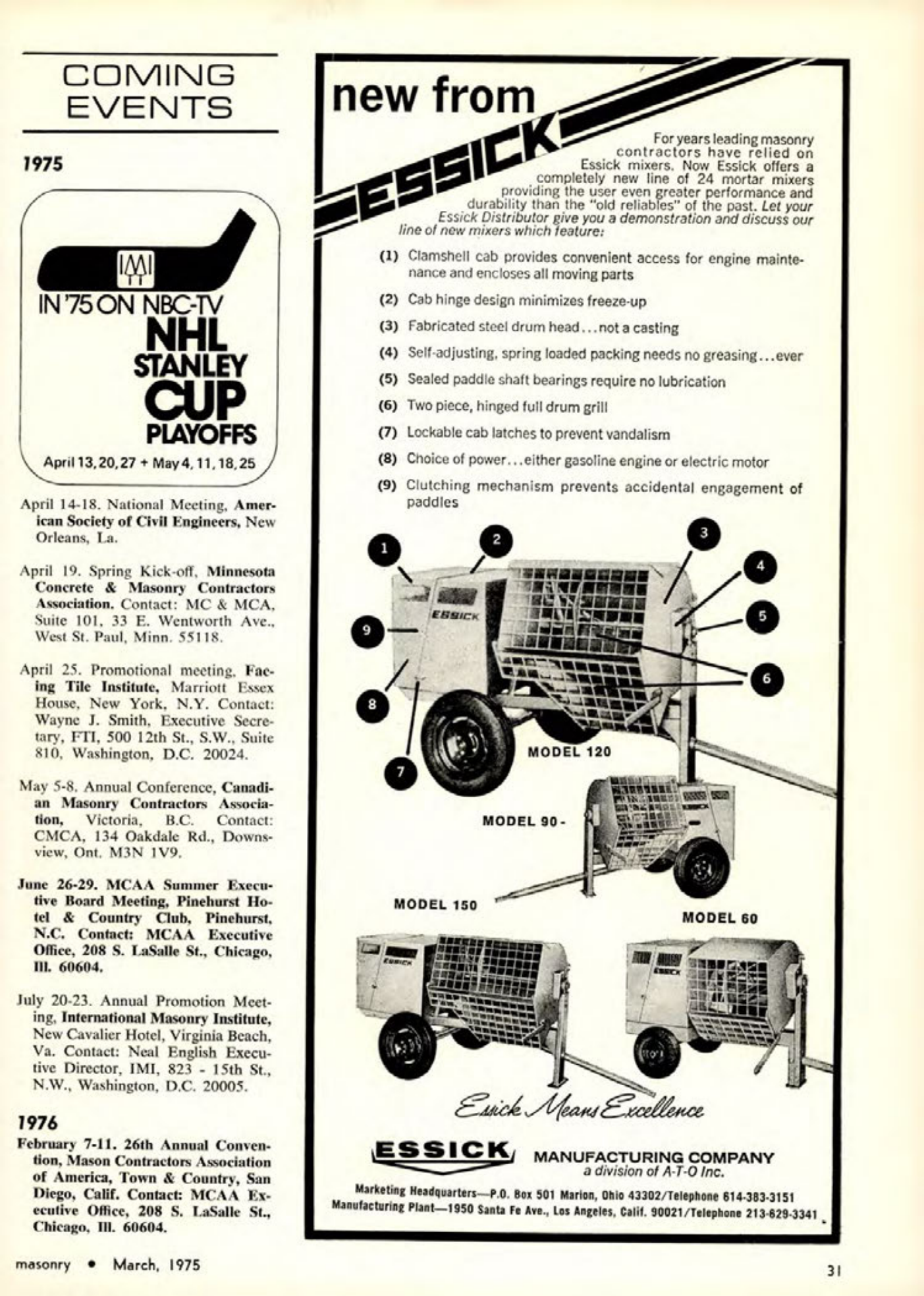 Masonry Magazine March 1975 Page. 31