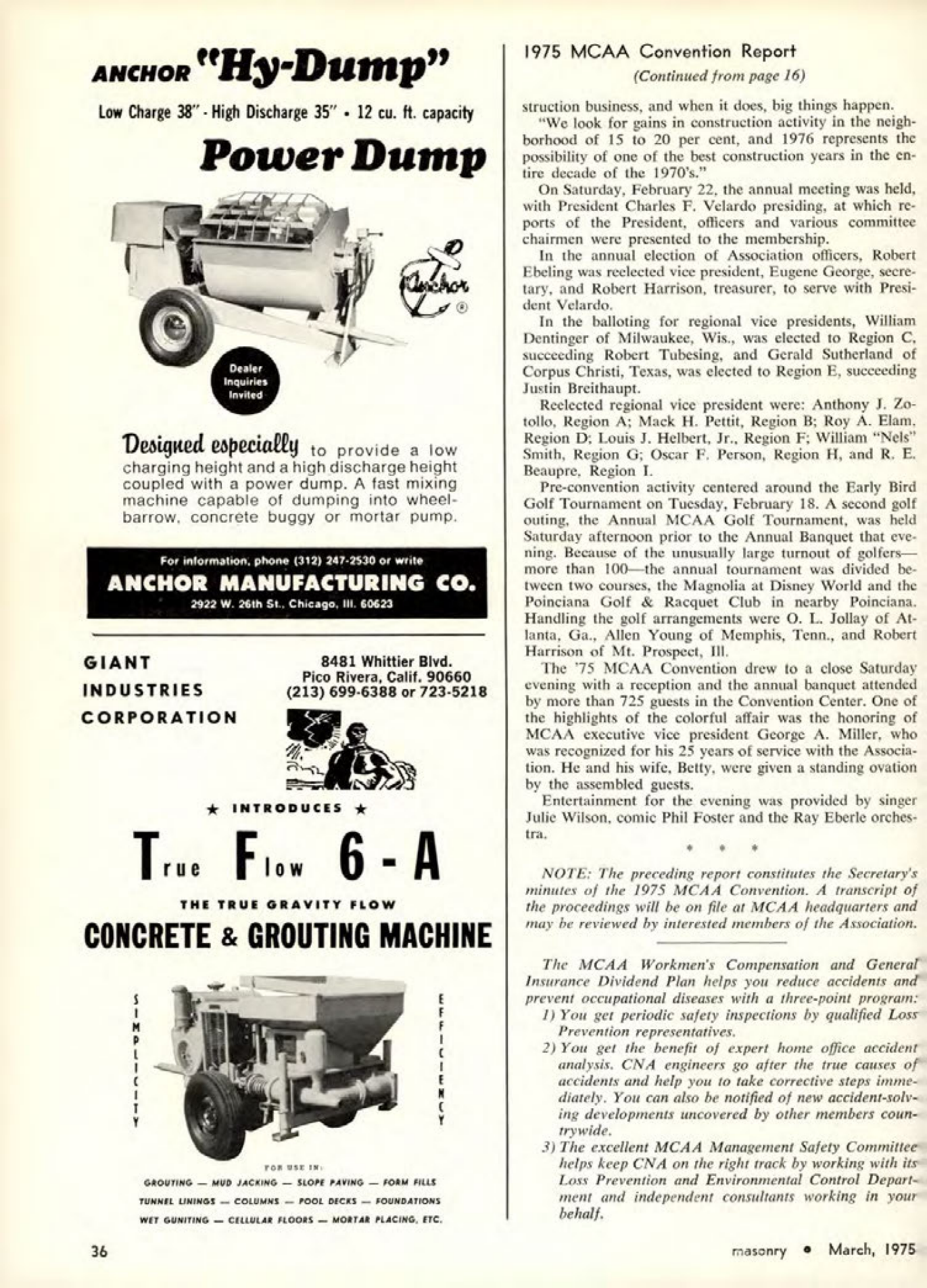 Masonry Magazine March 1975 Page. 36