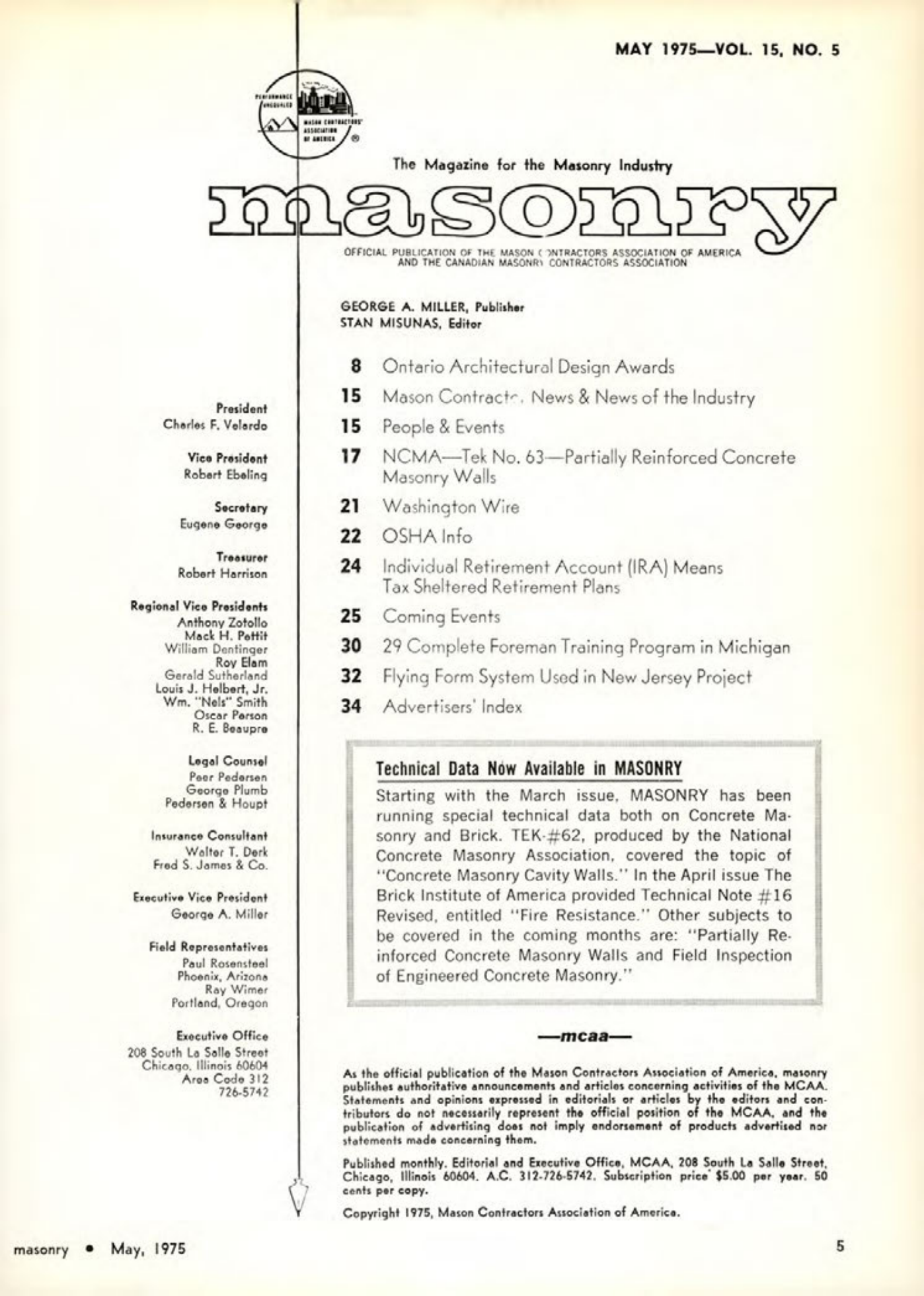 Masonry Magazine May 1975 Page. 5