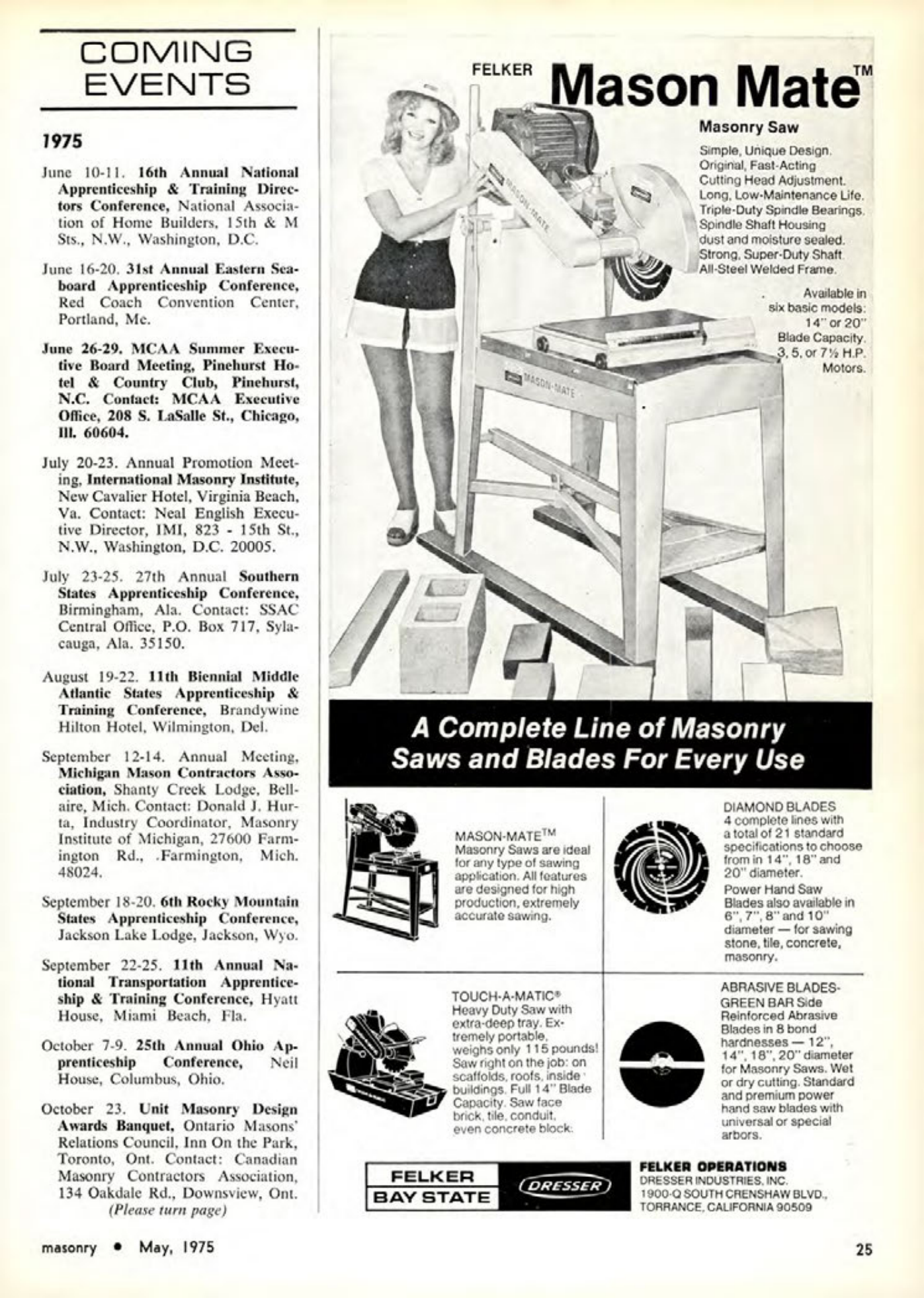 Masonry Magazine May 1975 Page. 25