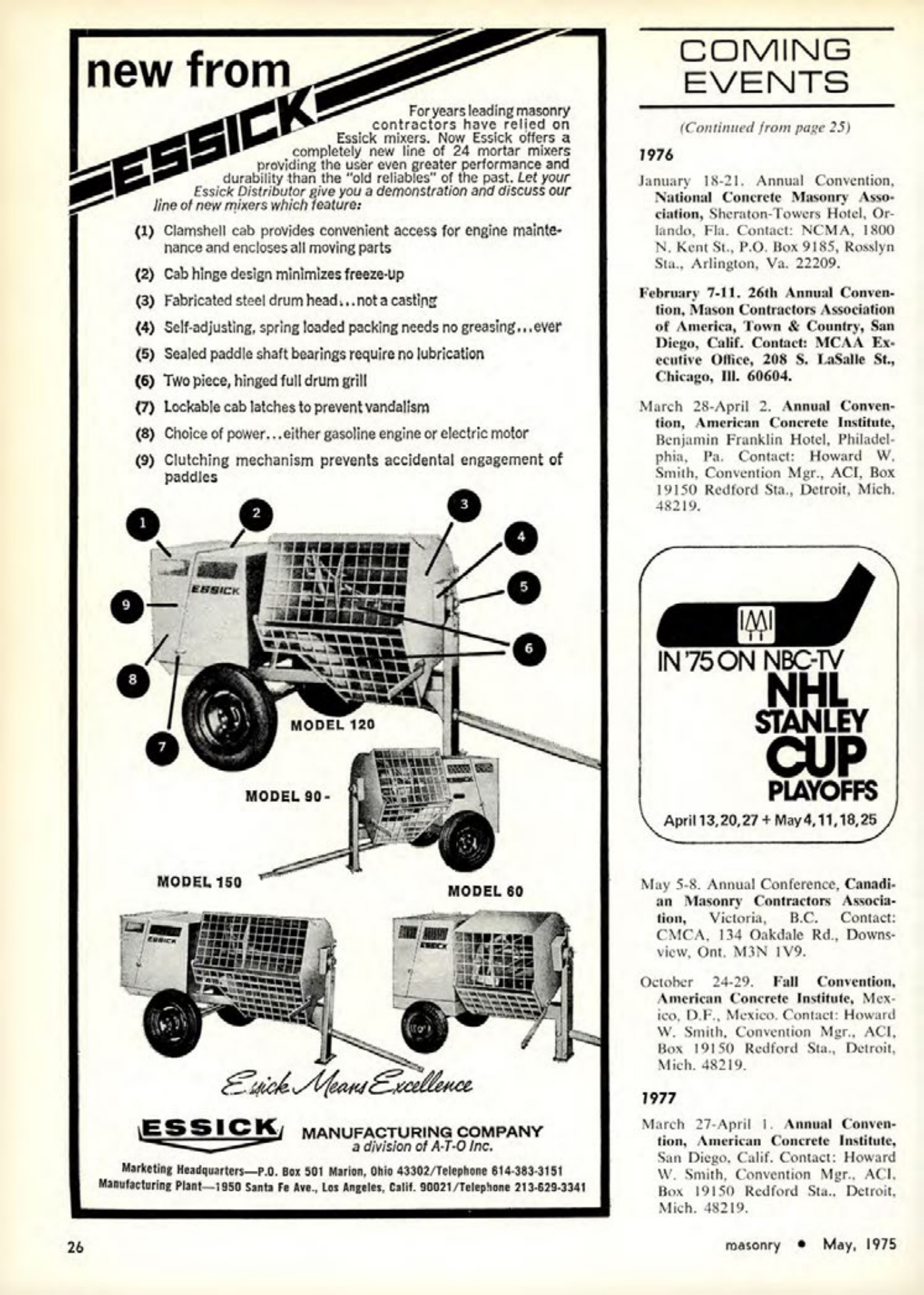 Masonry Magazine May 1975 Page. 26