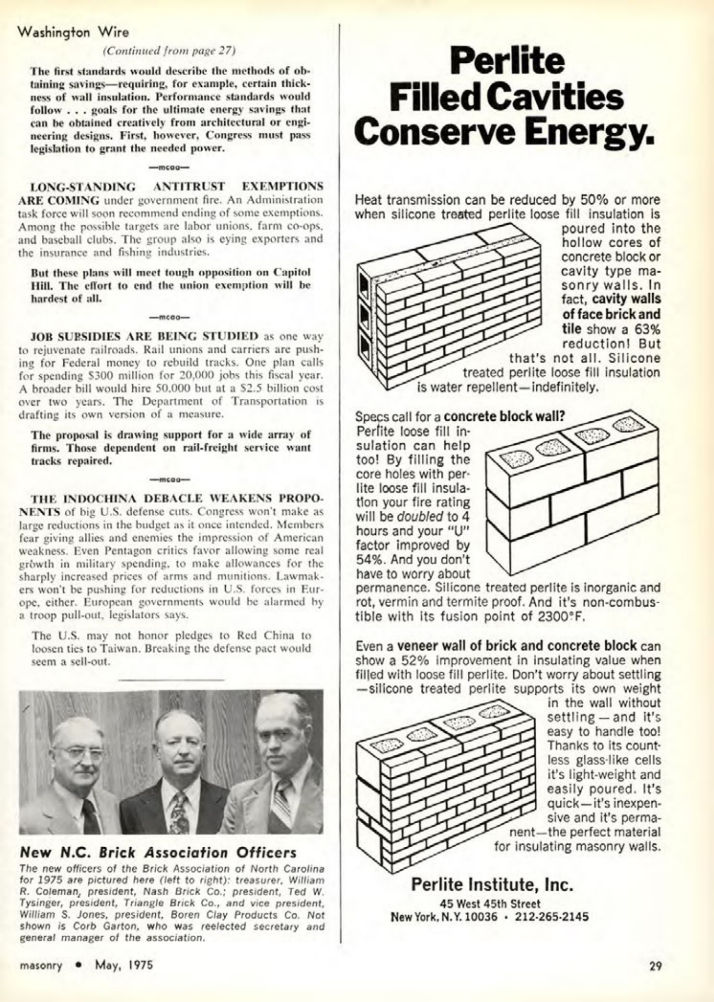 Masonry Magazine May 1975 Page. 29
