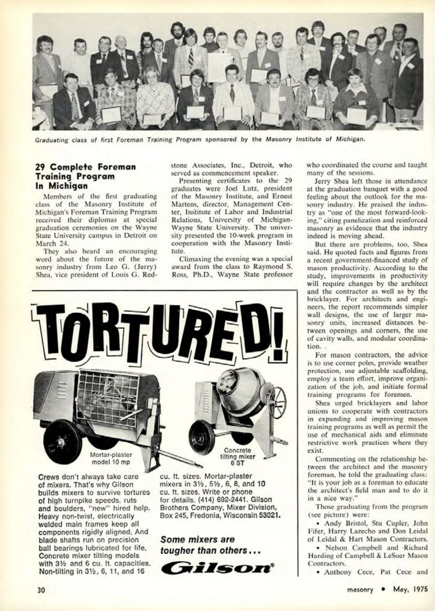 Masonry Magazine May 1975 Page. 30
