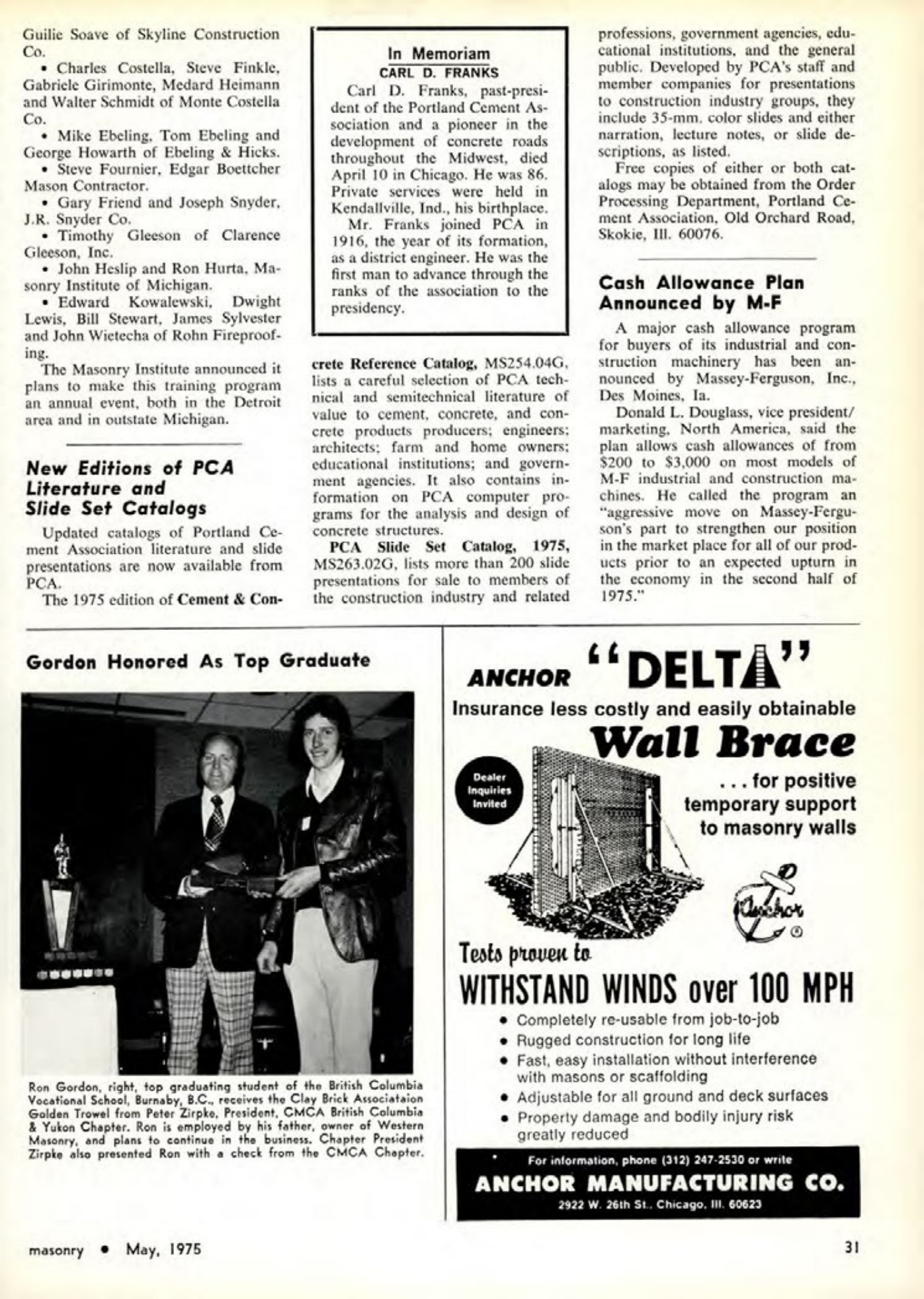 Masonry Magazine May 1975 Page. 31