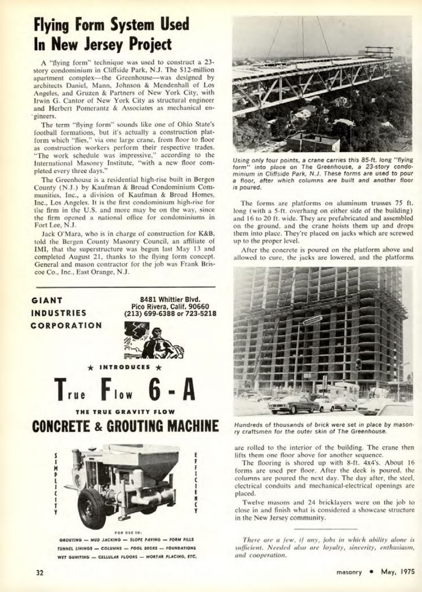 Masonry Magazine May 1975 Page. 32