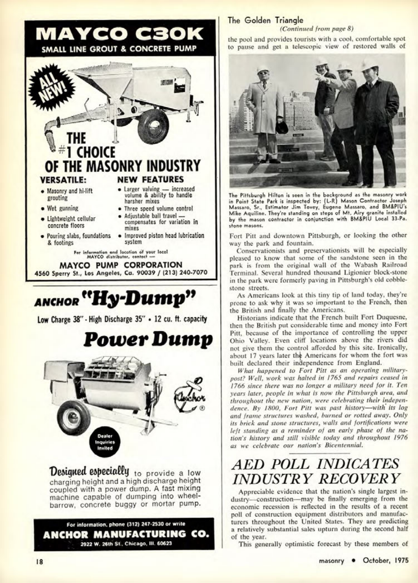 Masonry Magazine October 1975 Page. 18