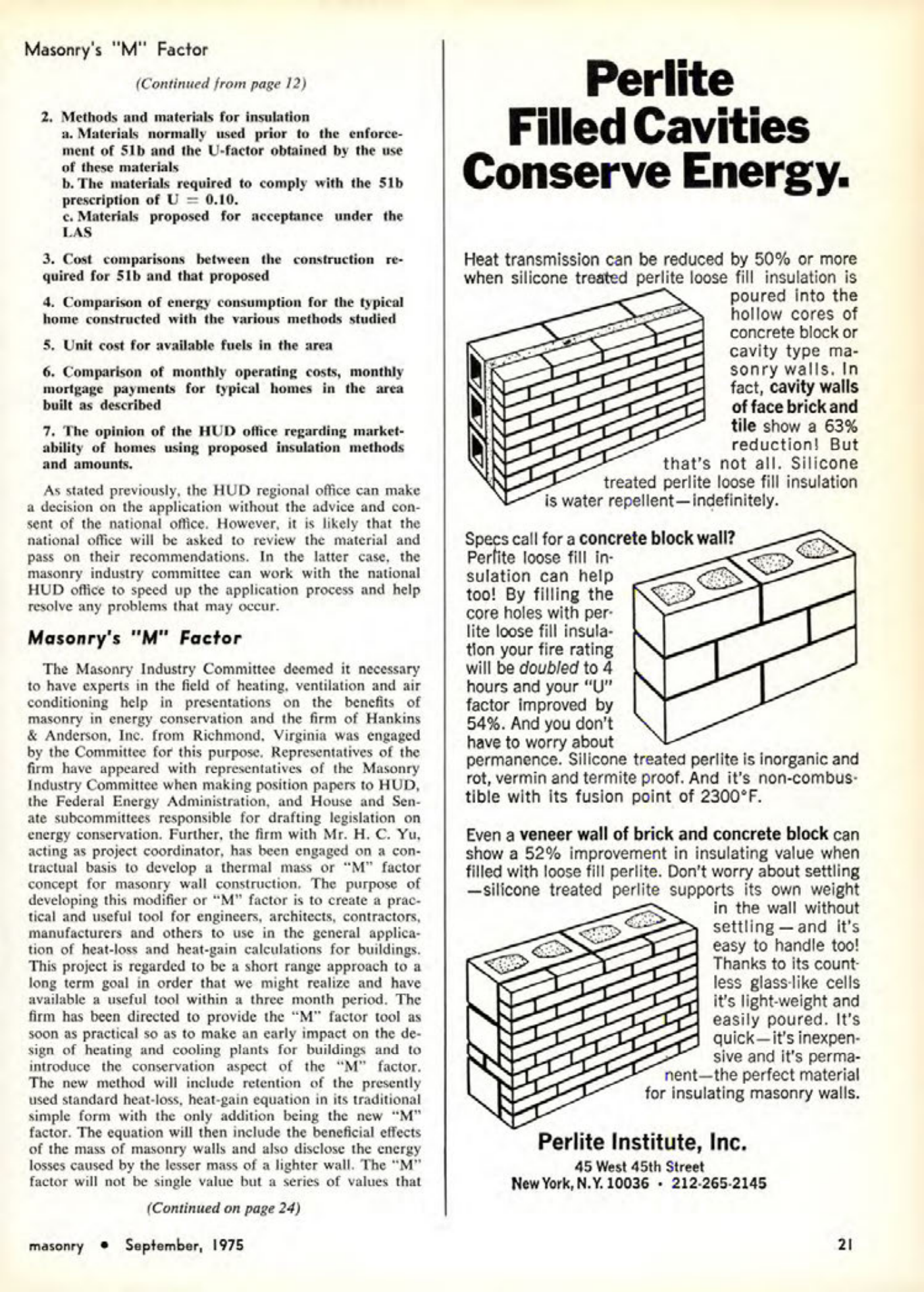 Masonry Magazine September 1975 Page. 21