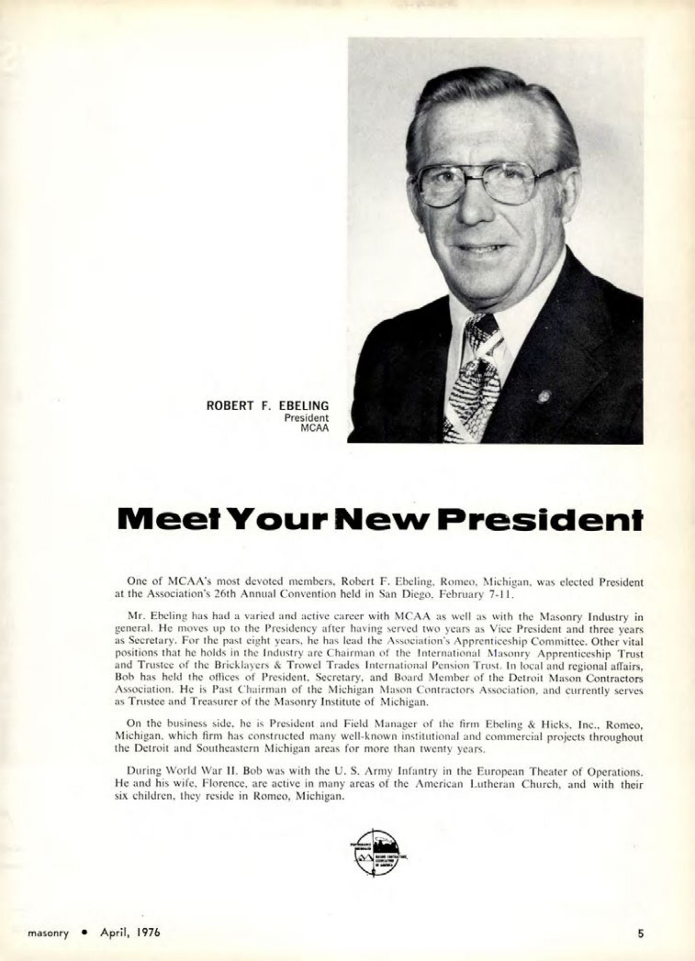 Masonry Magazine April 1976 Page. 5