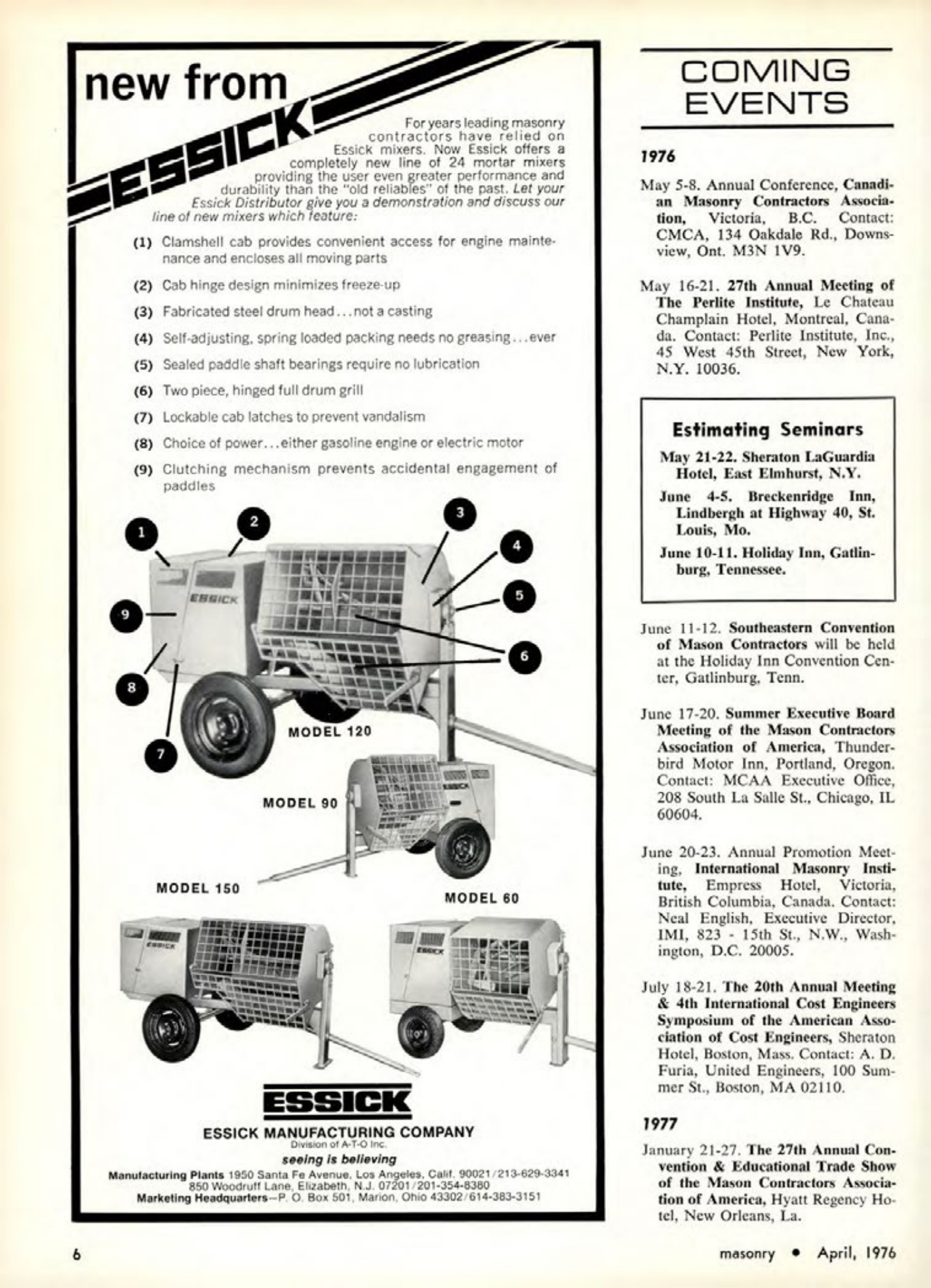 Masonry Magazine April 1976 Page. 6