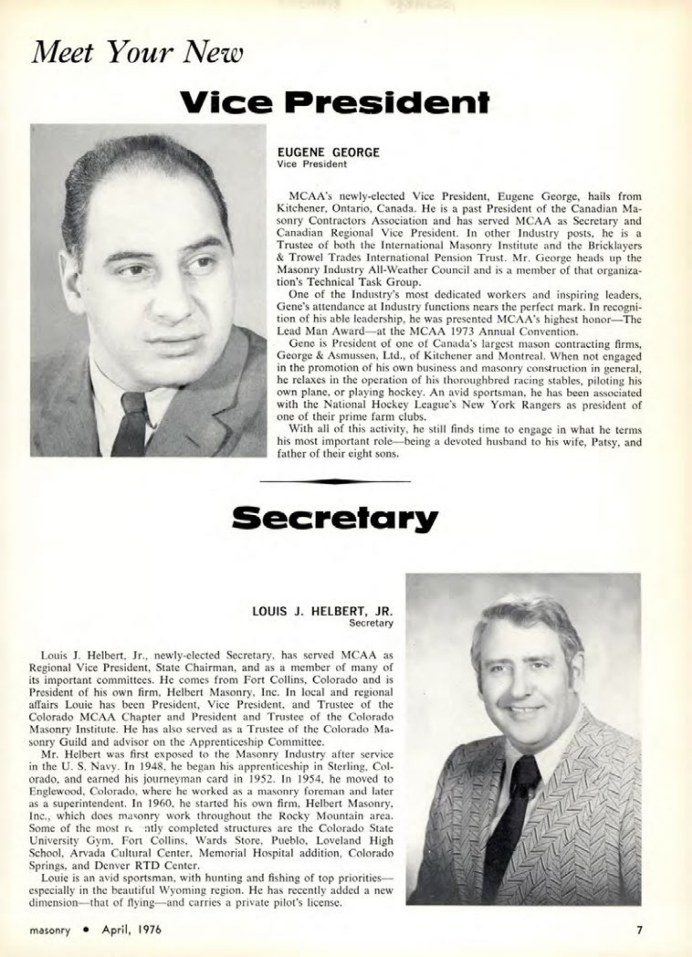 Masonry Magazine April 1976 Page. 7