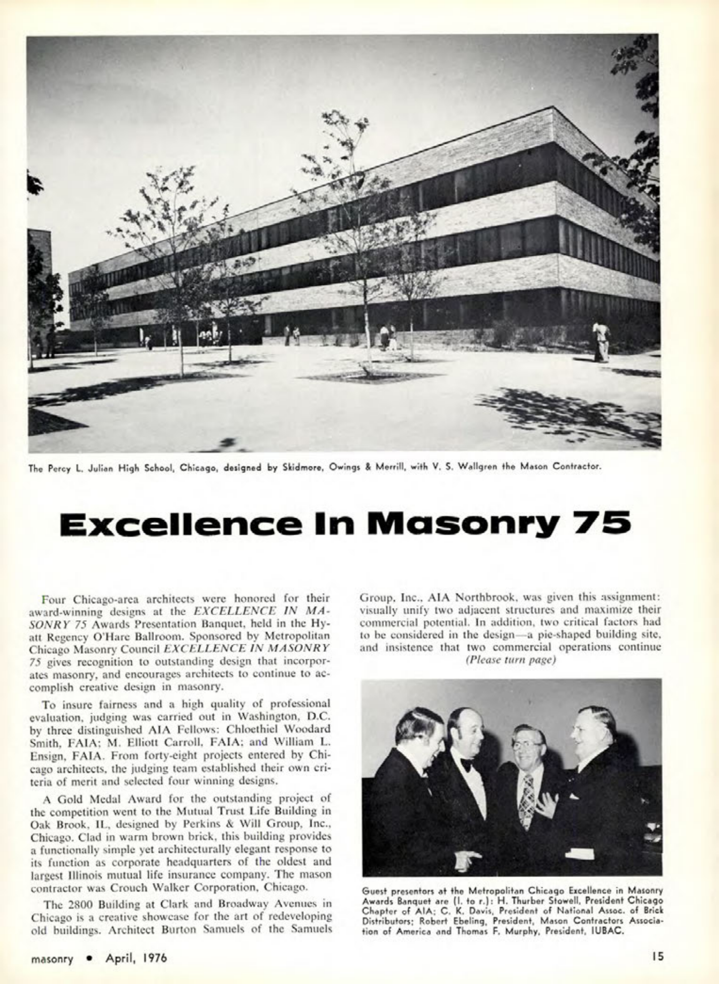 Masonry Magazine April 1976 Page. 15