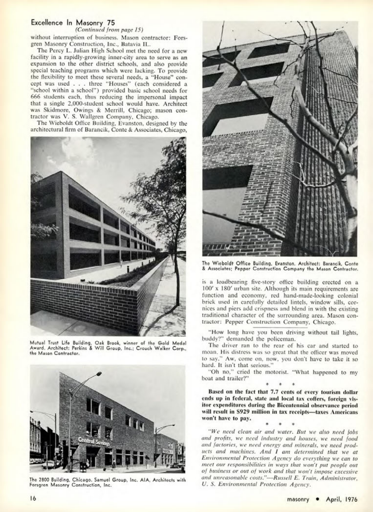 Masonry Magazine April 1976 Page. 16
